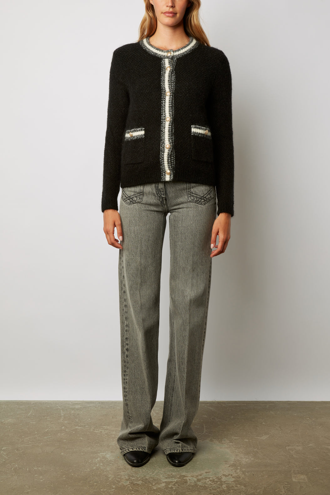 Gilet épais en laine et mohair mélangés - LESSANDRA Faume - seconde main