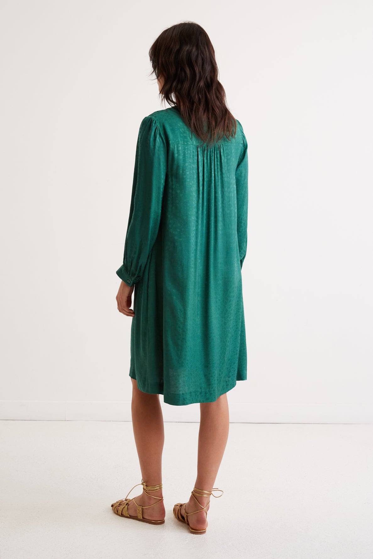 Robe courte et fluide jacquard - JOSEPHA Faume - seconde main