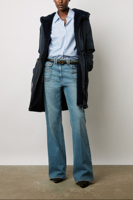 Parka réversible intérieur fausse fourrure - SANAE Faume - seconde main