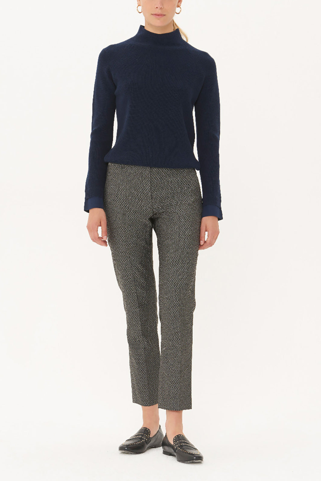 LIAM - Pantalon 7/8 en jacquard Faume - seconde main