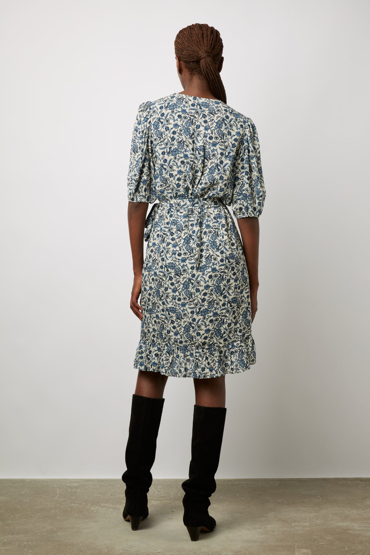 Robe courte portefeuille imprimé cachemire - JESABELLE Faume - seconde main