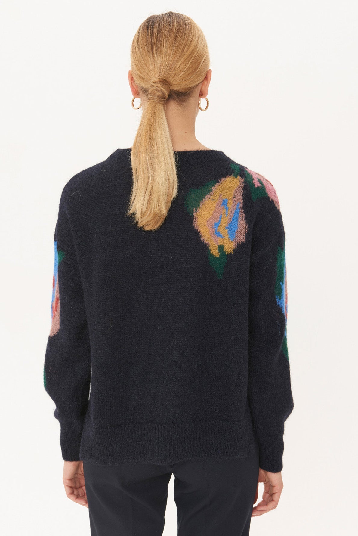 SALOME - Pull en mohair imprimé Faume - seconde main