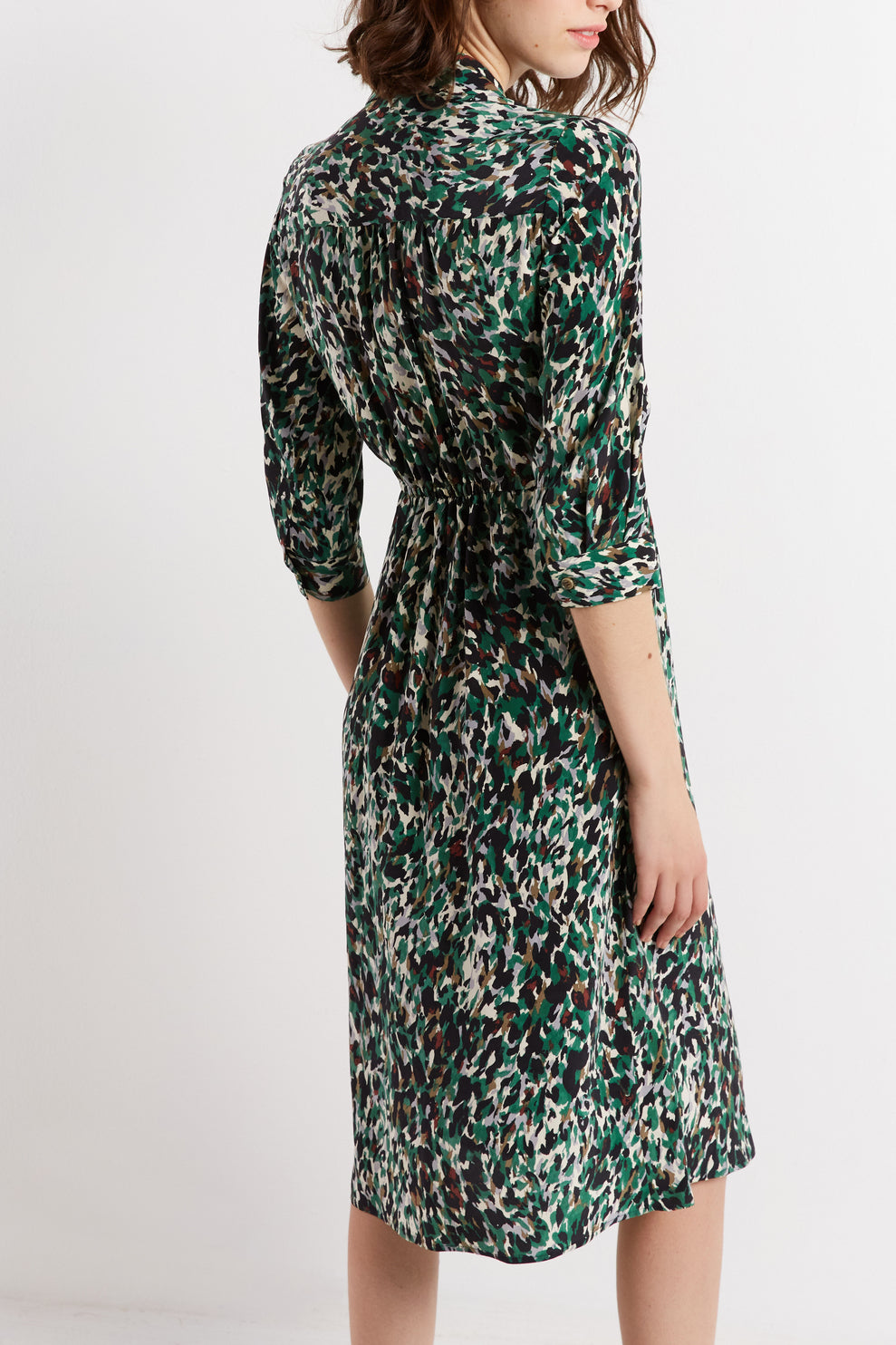 Robe chemise à imprimé arty - SIMONA Faume - seconde main