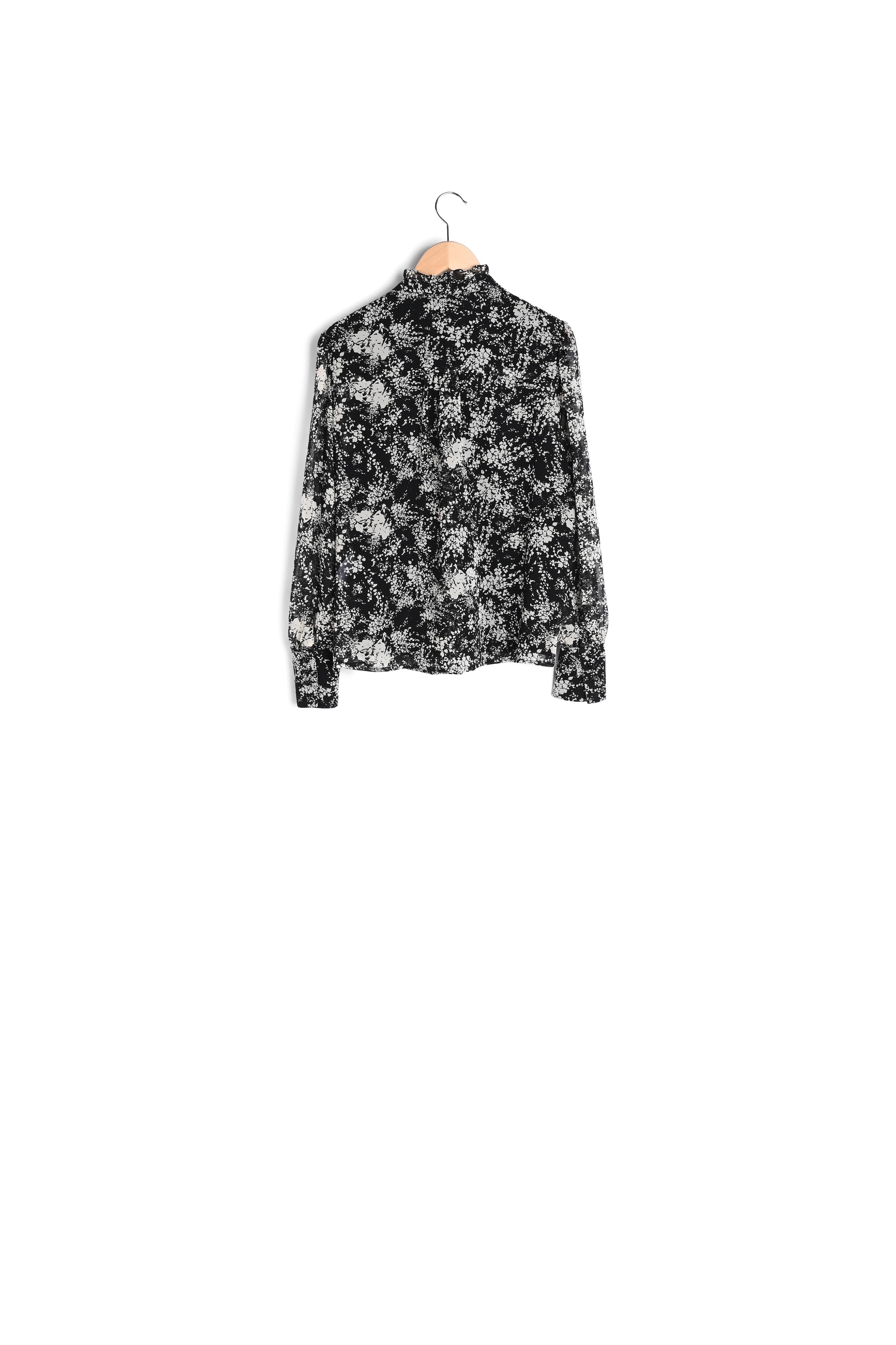Chemise en voile fleuri et volants - CHADE Faume - seconde main