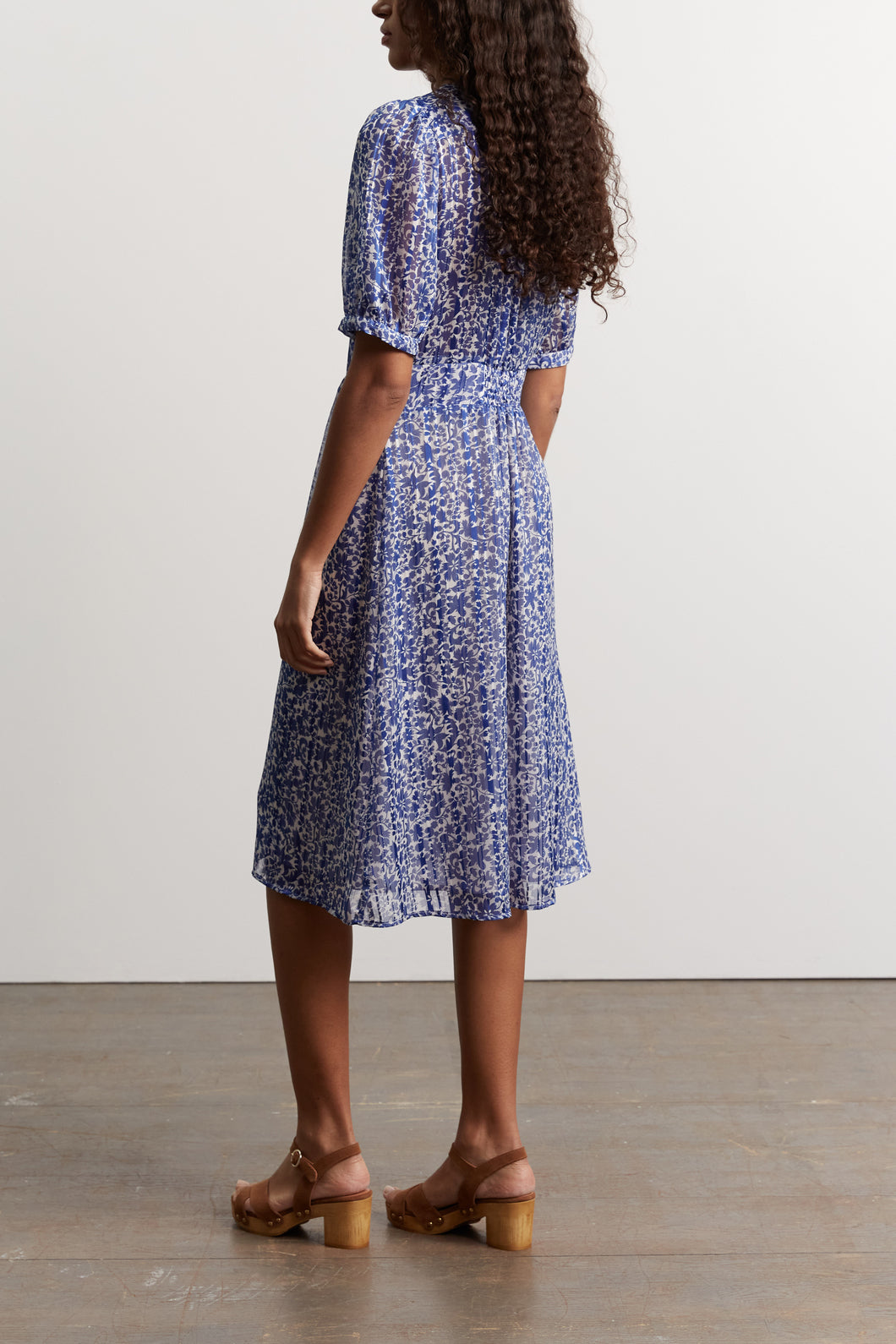 Robe mi-longue à fleurs - JAMES Faume - seconde main