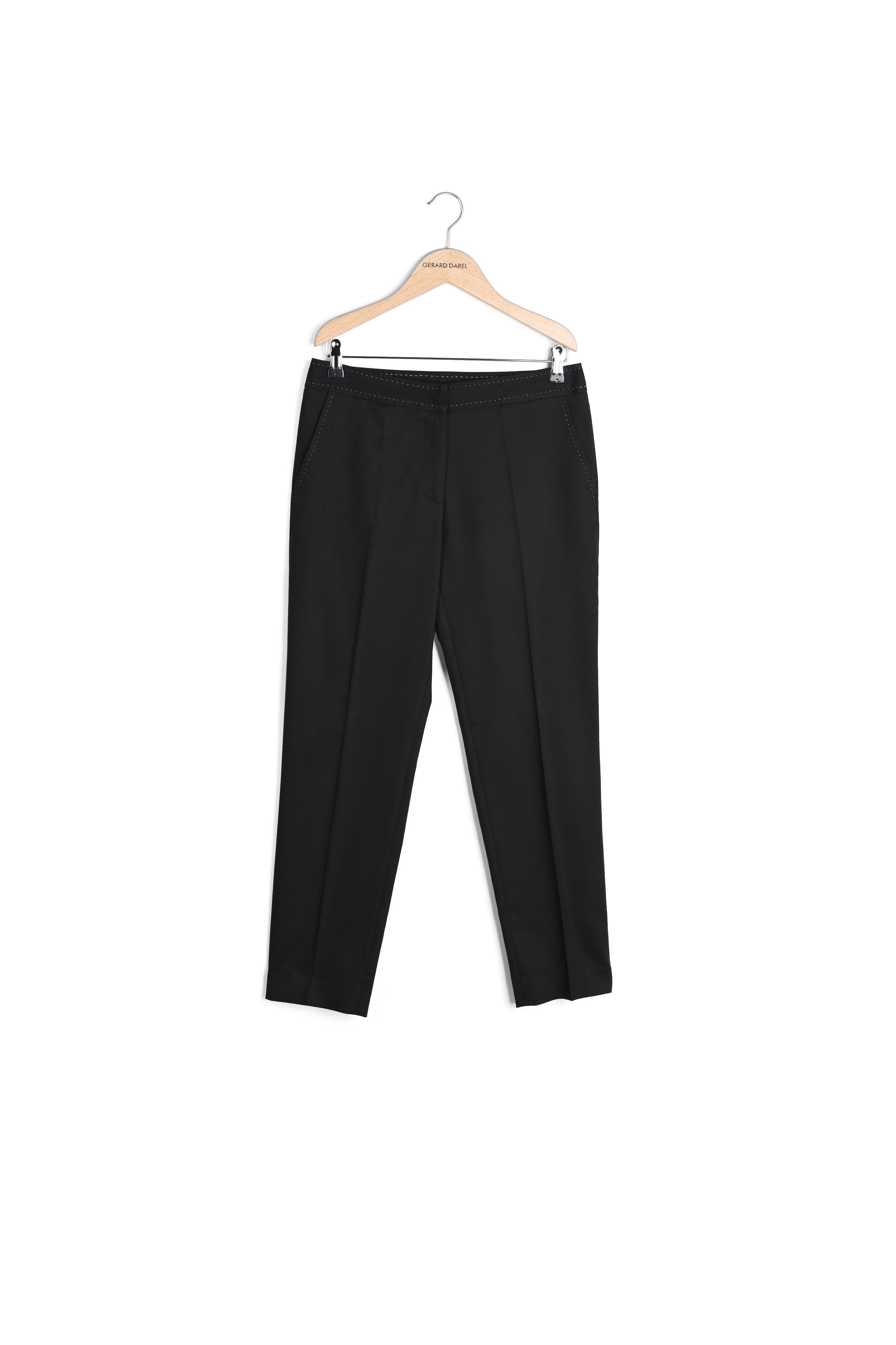 MUSETTA - Pantalon droit 7/8 en coton Stretch Faume - seconde main