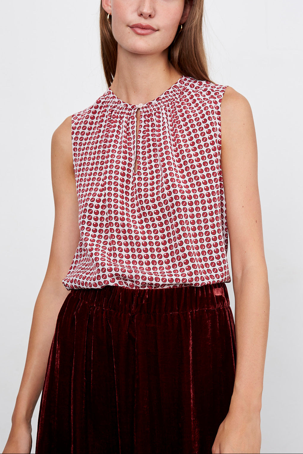 MANILLE - Top sans manches en soie Faume - seconde main