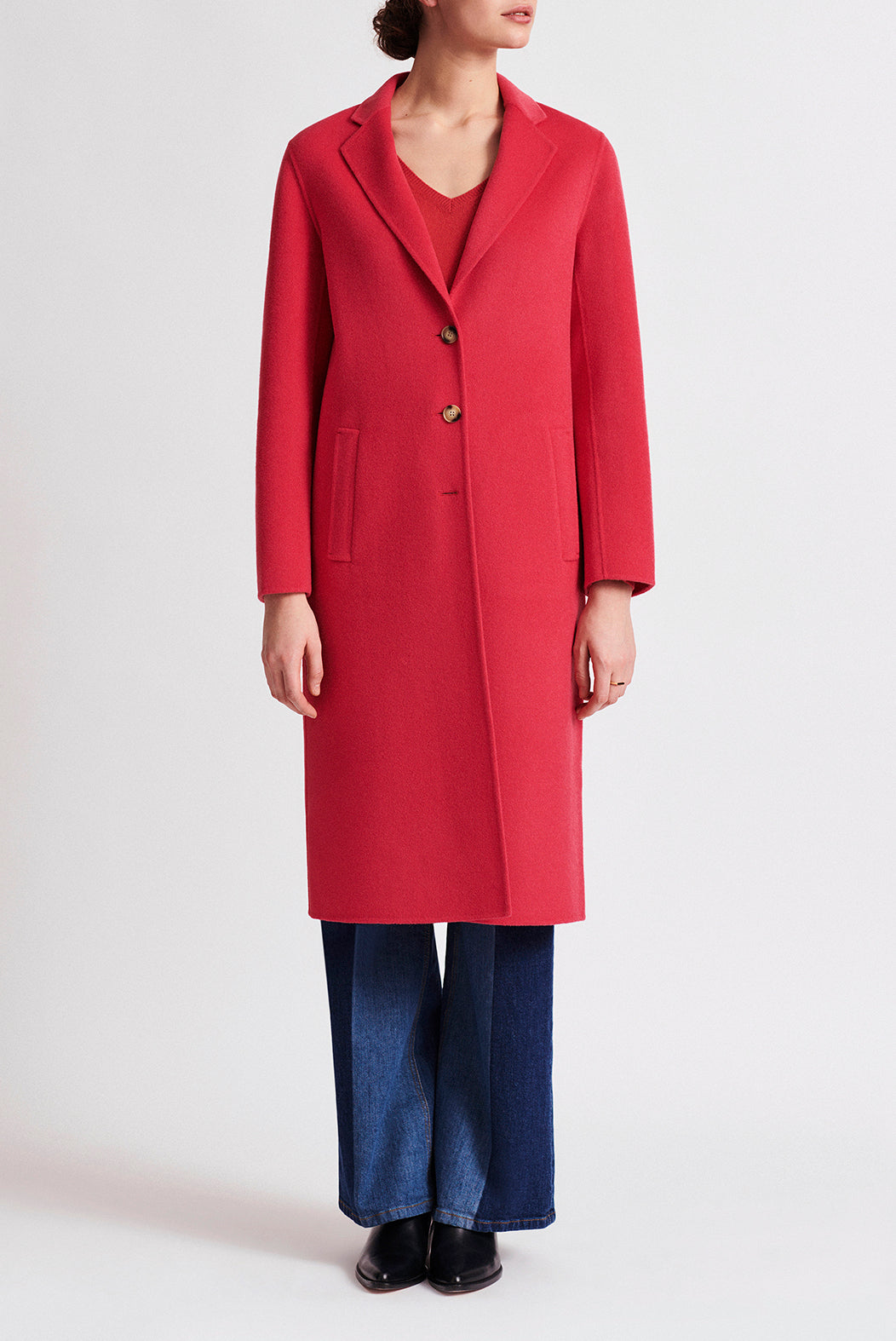 ROSY - Manteau en laine double face Faume - seconde main