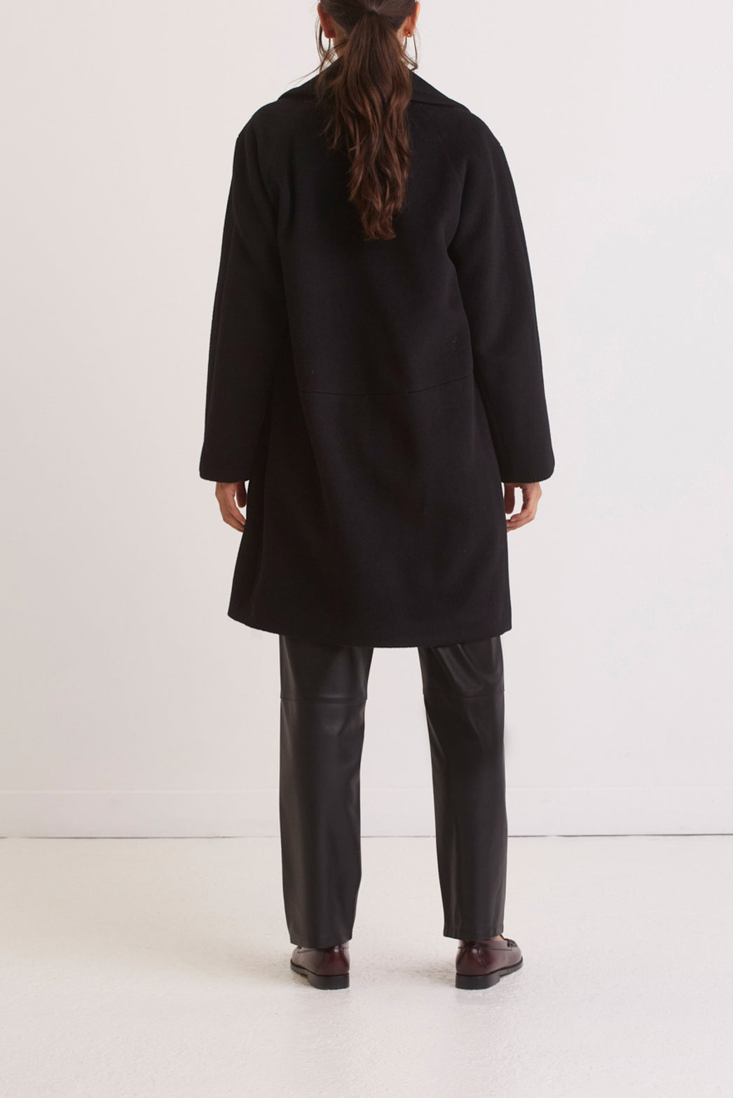 Manteau droit en laine angora - SANDRA Faume - seconde main