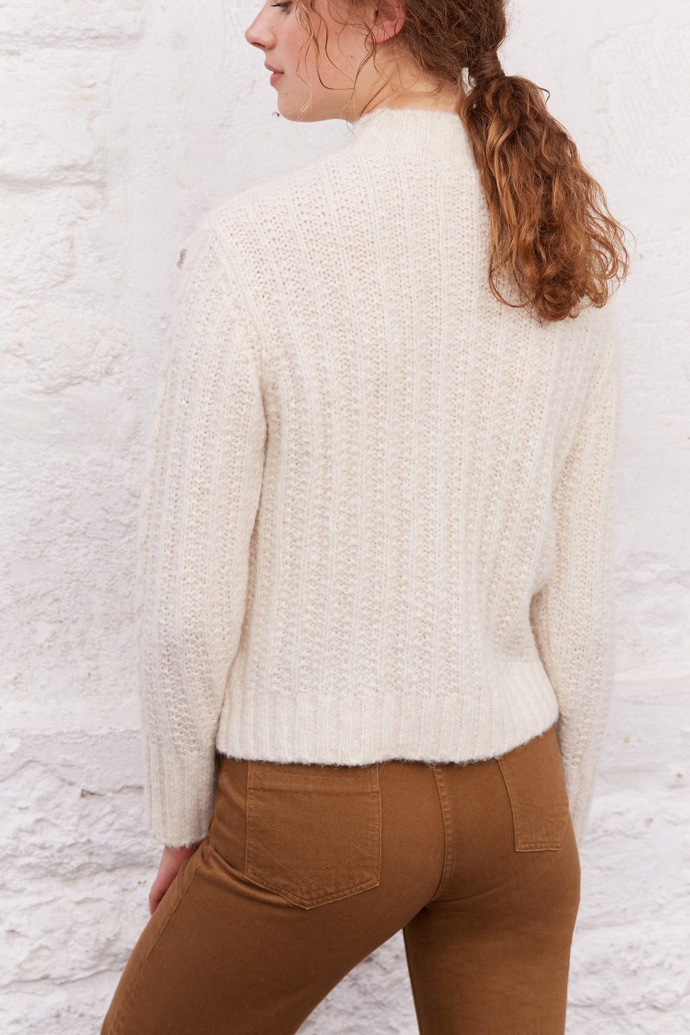 Pull torsadé en laine alpaga mélangée - LOLA Faume - seconde main