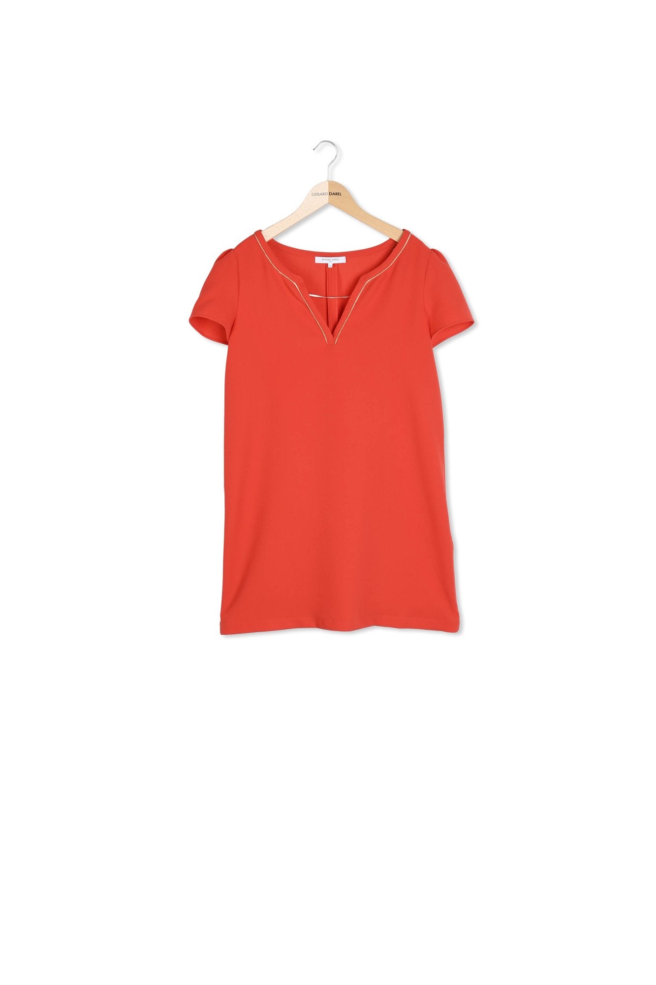 SHIRINE - Robe V courte en crêpe Faume - seconde main