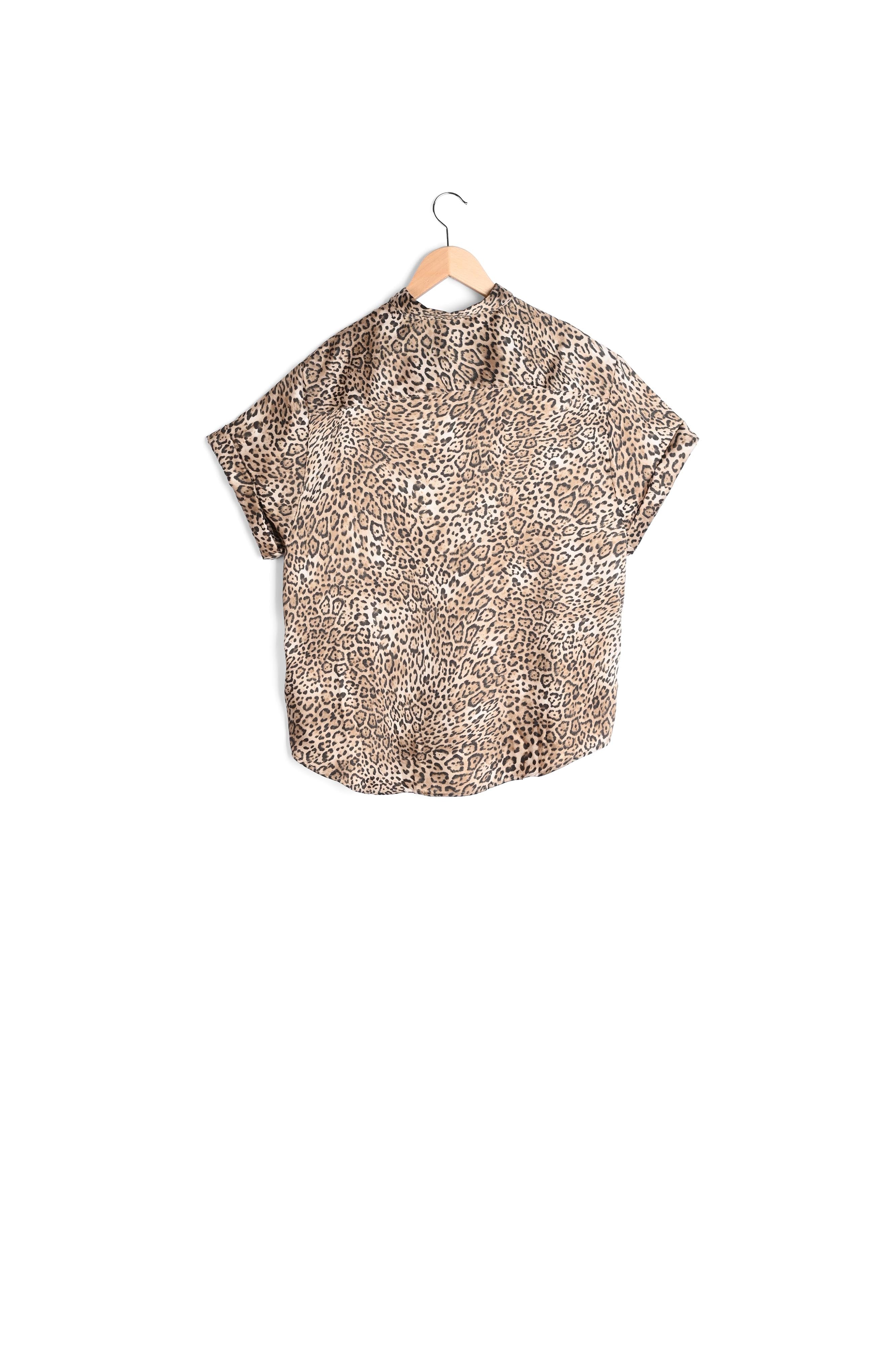NALINI - Chemise à manches courtes en twill léopard Faume - seconde main