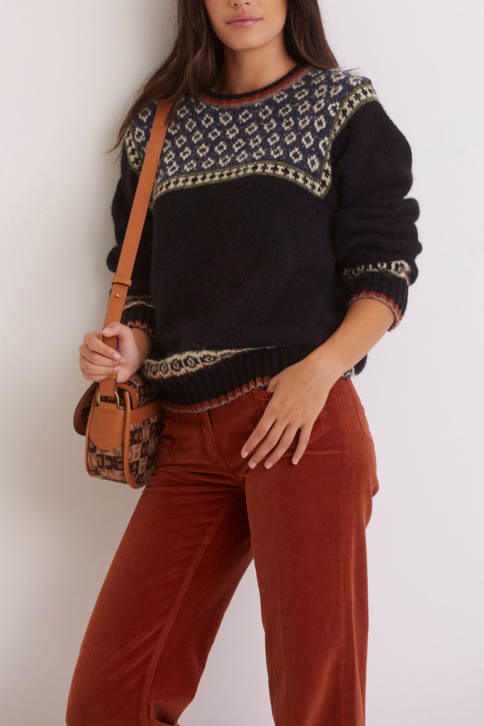 Pull folklorique en lainage doux - LAELLE Faume - seconde main