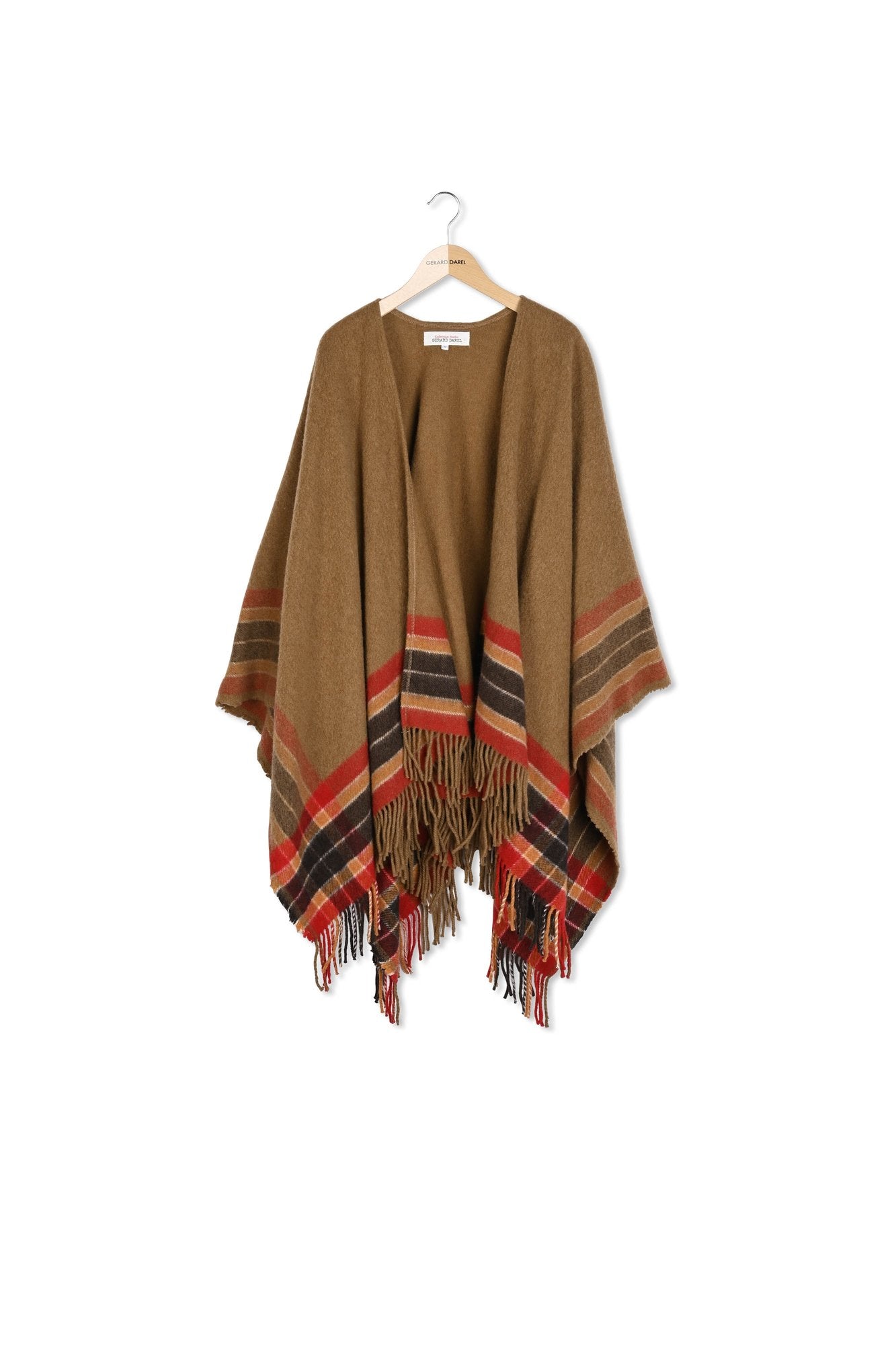 Poncho rayé en laine mélangée - GEENA Faume - seconde main