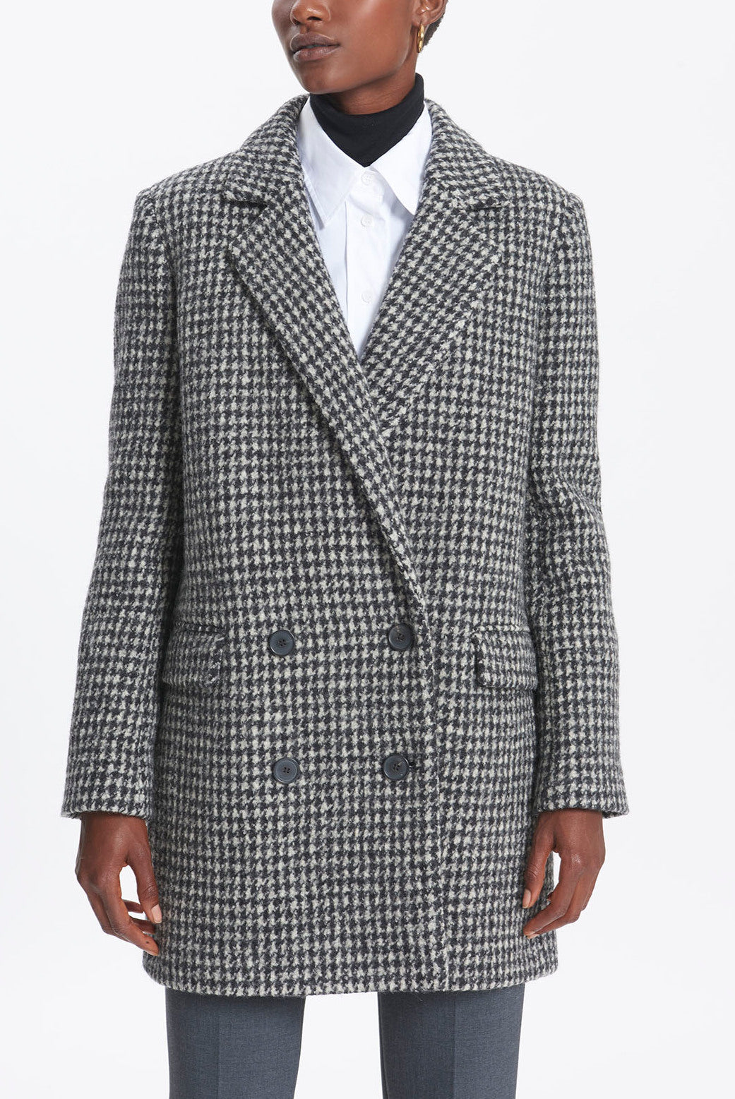 PANDI - Manteau court en laine vierge Faume - seconde main