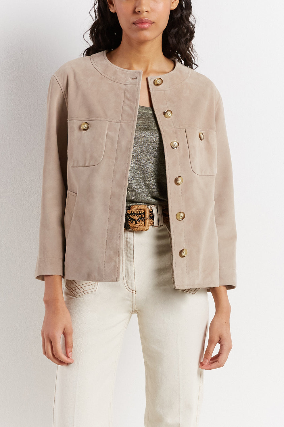 Veste en cuir velours - MARGOT Faume - seconde main