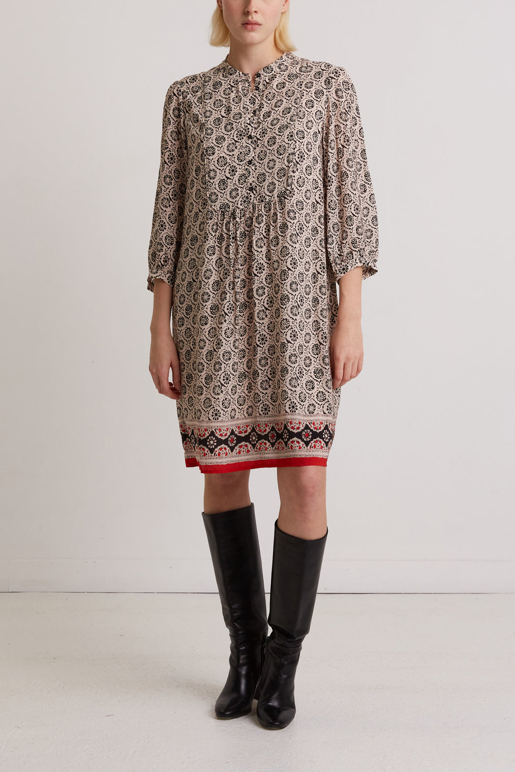 Robe imprimée à plastron - JENA Faume - seconde main