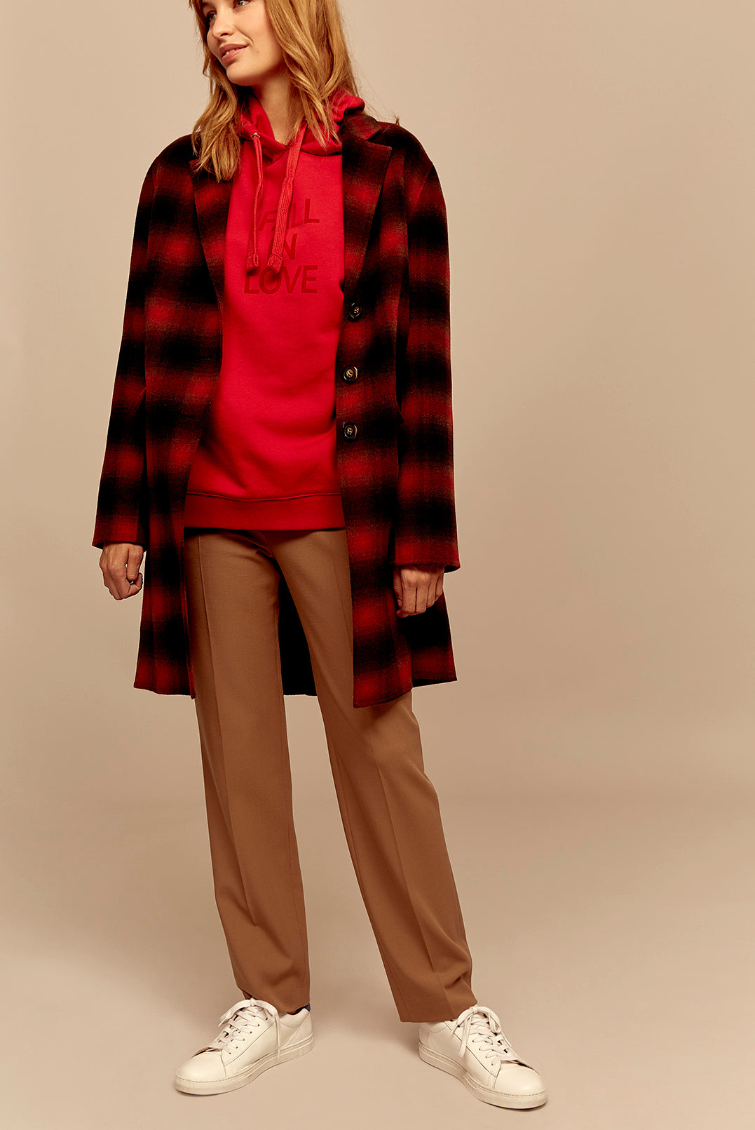 PENELOPE - Manteau laine mélangée à carreaux Faume - seconde main