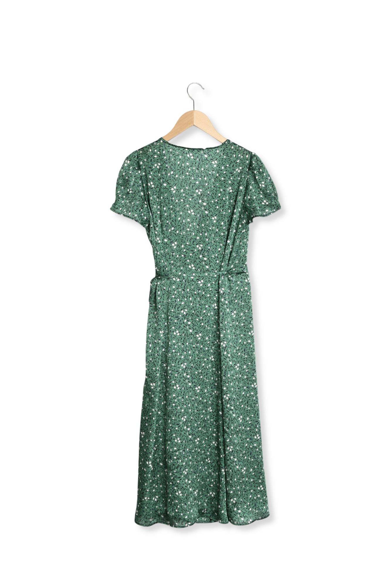 SARA - Robe portefeuille à imprimé floral Faume - seconde main