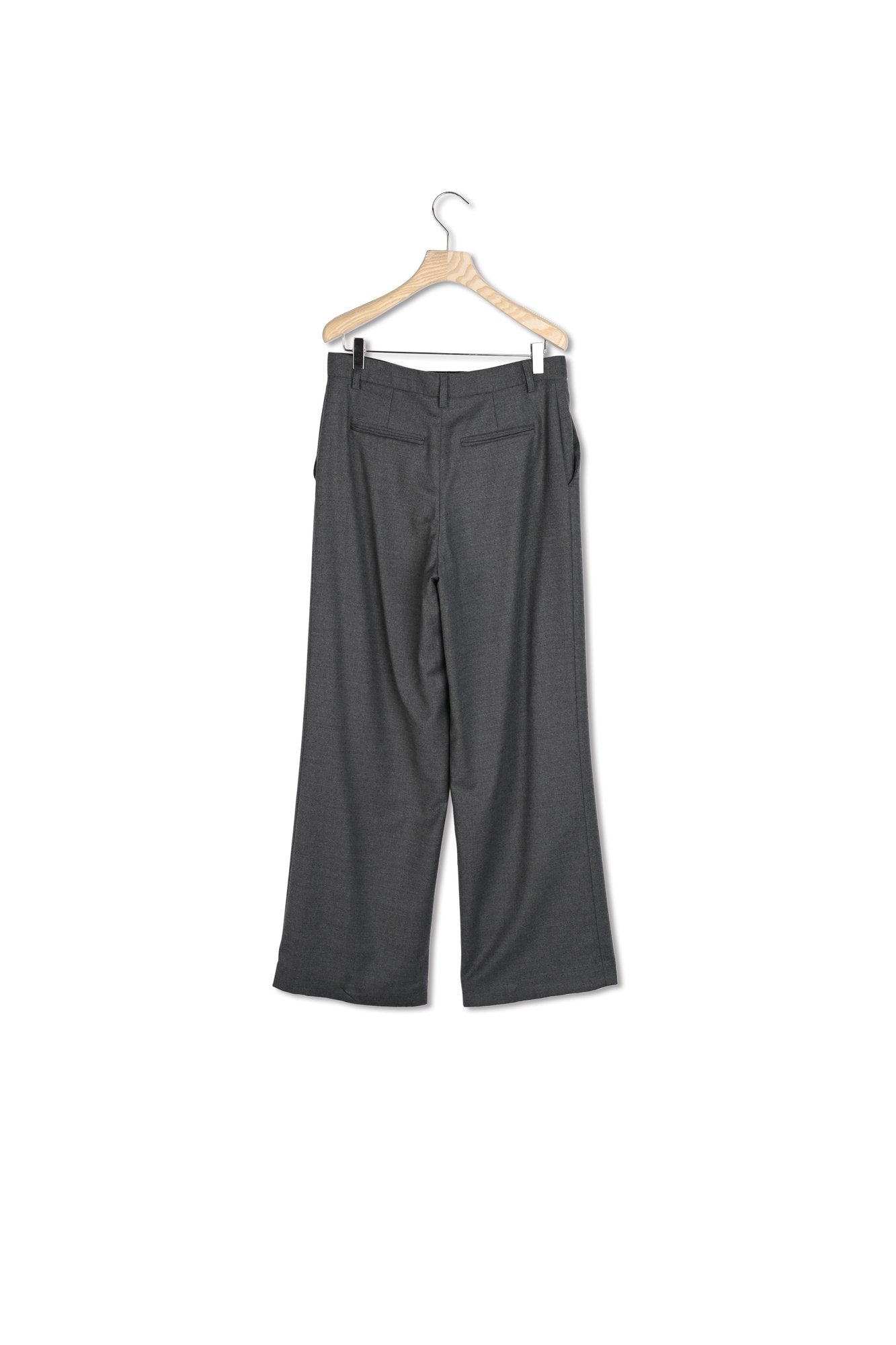 Pantalon large en flanelle unie - DALI Faume - seconde main
