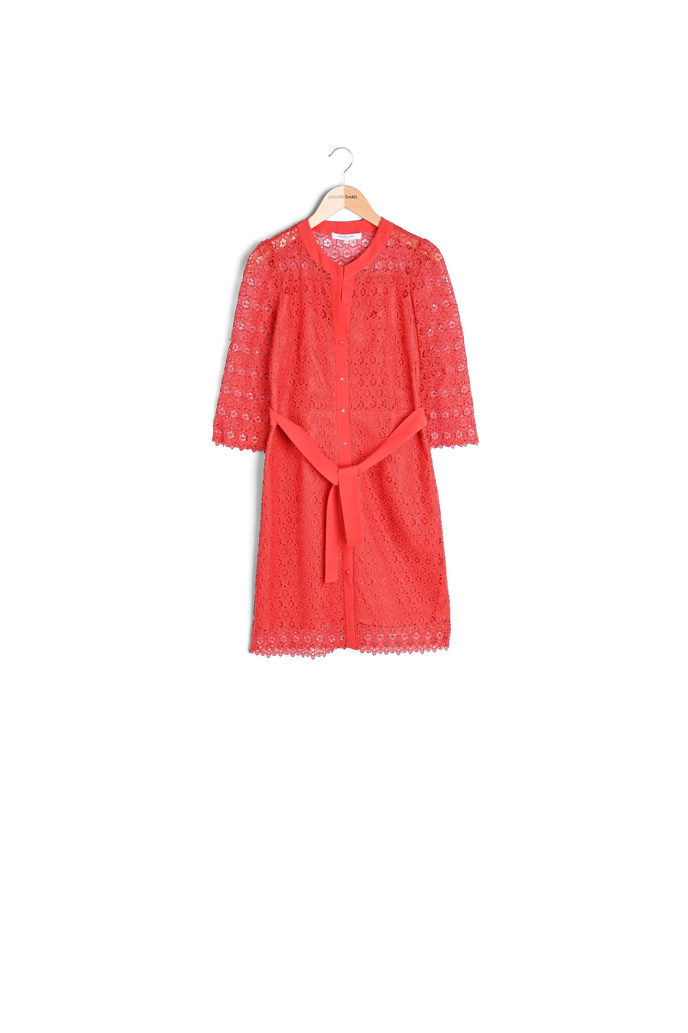 SANTANA - Robe-chemise courte à nouer Faume - seconde main