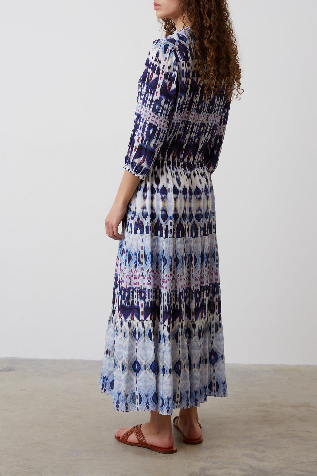 Robe maxi imprimé Ikat - JIVAN Faume - seconde main