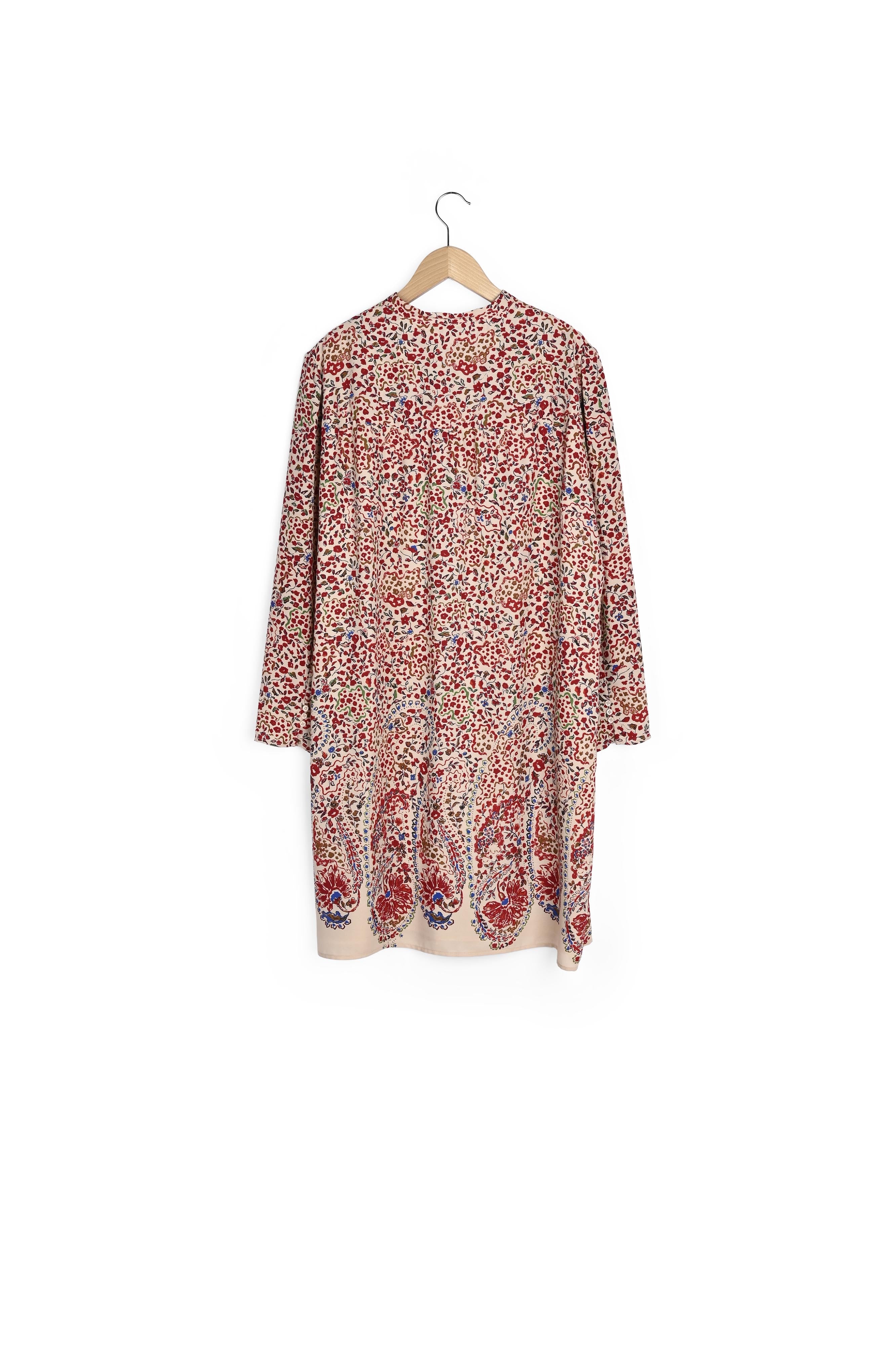 DALI - Robe en crêpe imprimé floral Faume - seconde main