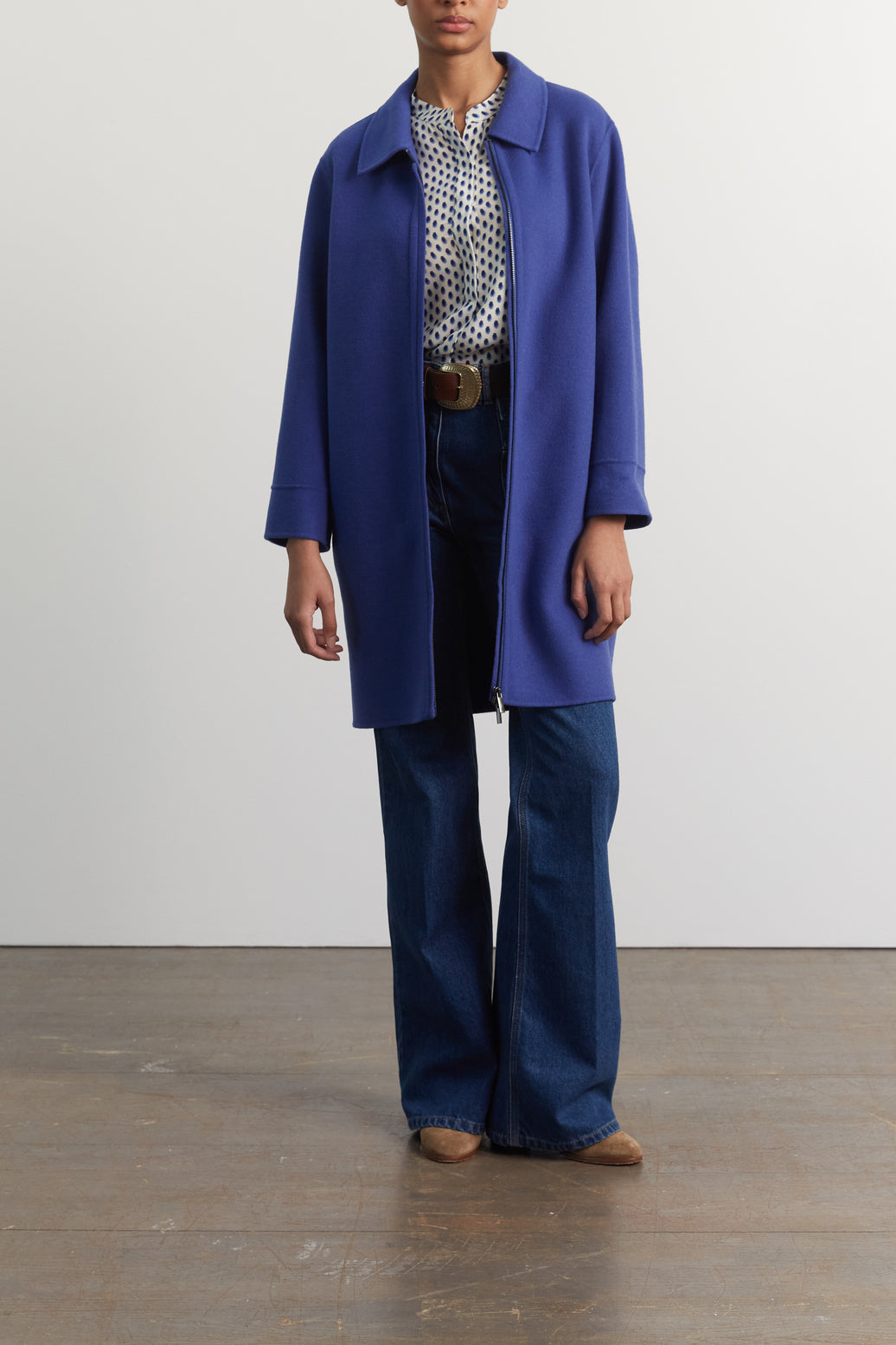 Manteau en laine zippé - SABELLE Faume - seconde main