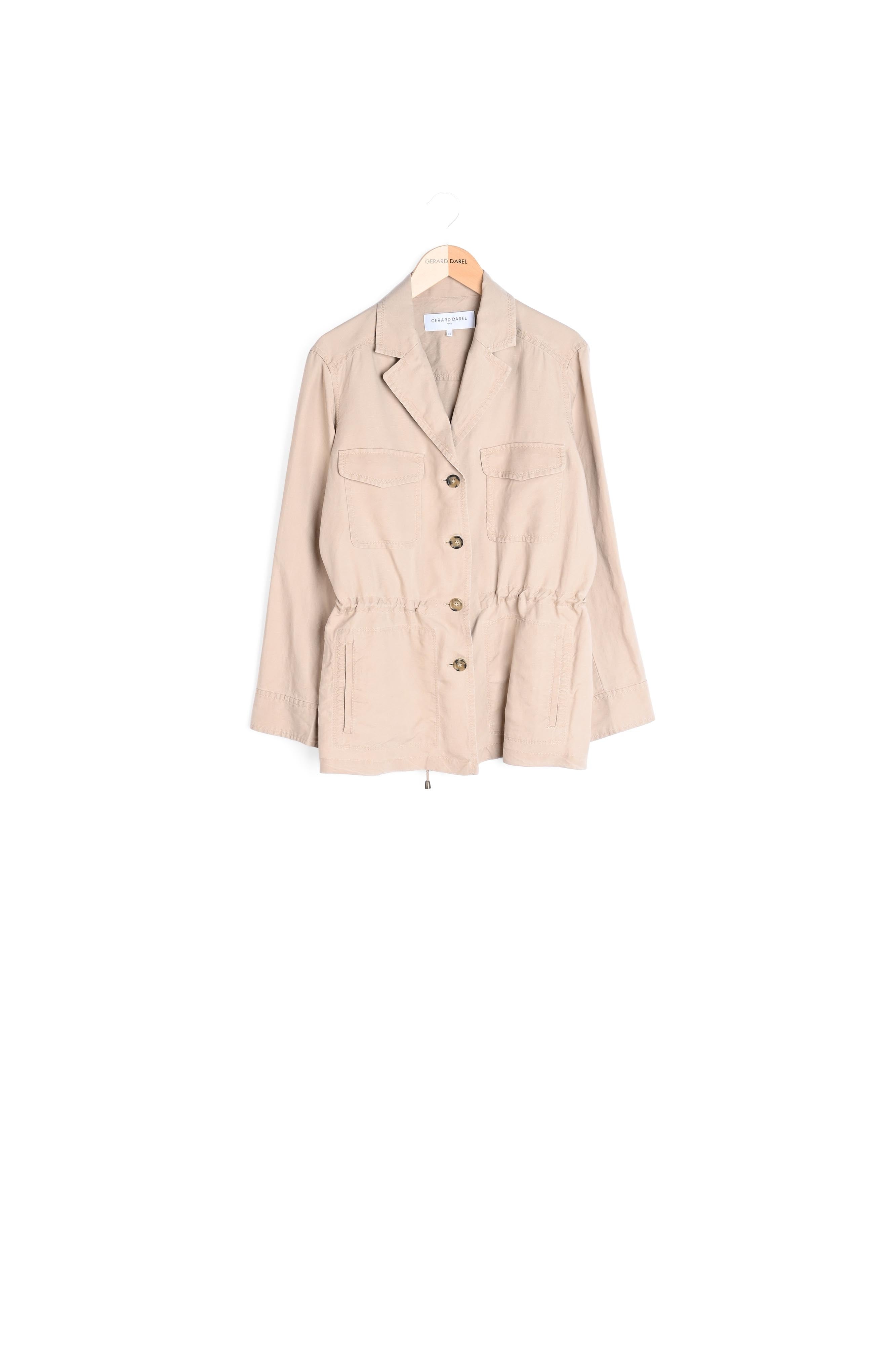 ALMA - Veste façon saharienne en lin mélangé Faume - seconde main