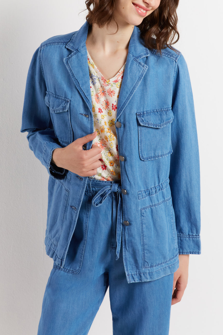 AMALTHEA - Veste façon saharienne en jean Faume - seconde main