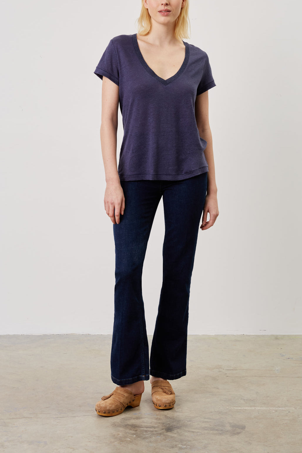 T-Shirt V en lin - APPOLON Faume - seconde main