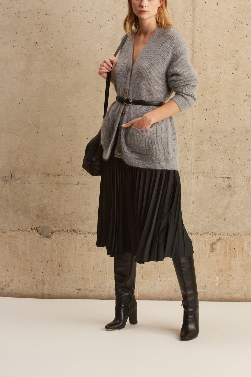 Gilet mohair long et doux - LESSY Faume - seconde main