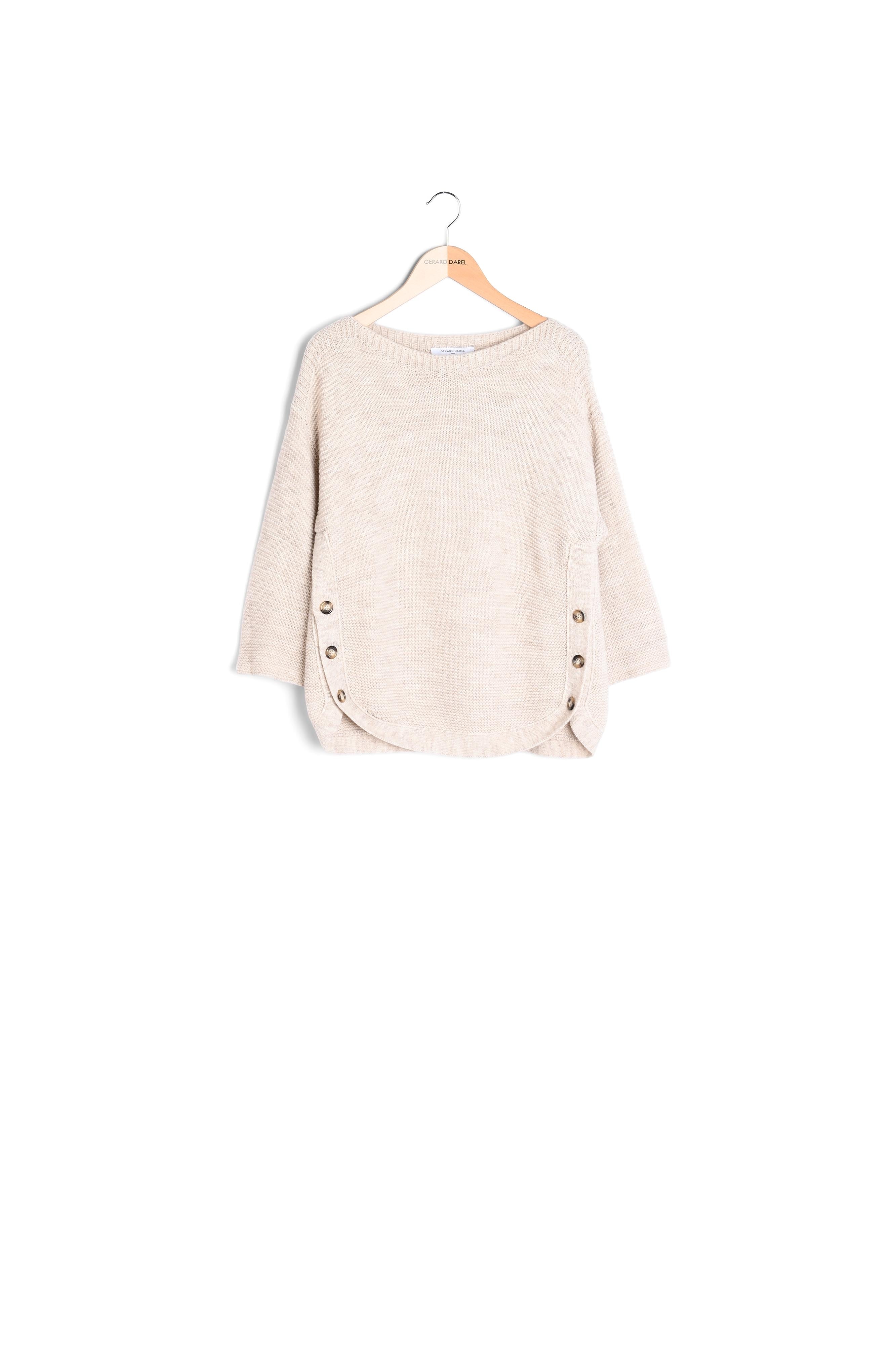 Pull en laine à côtés boutonnés - LENA Faume - seconde main