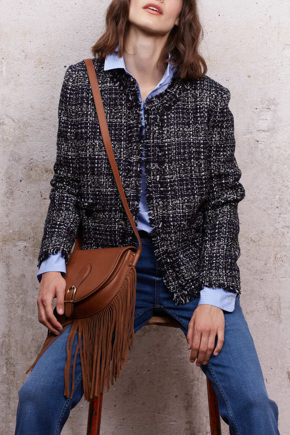 Veste en tweed bi-colore - NOLWENNE Faume - seconde main