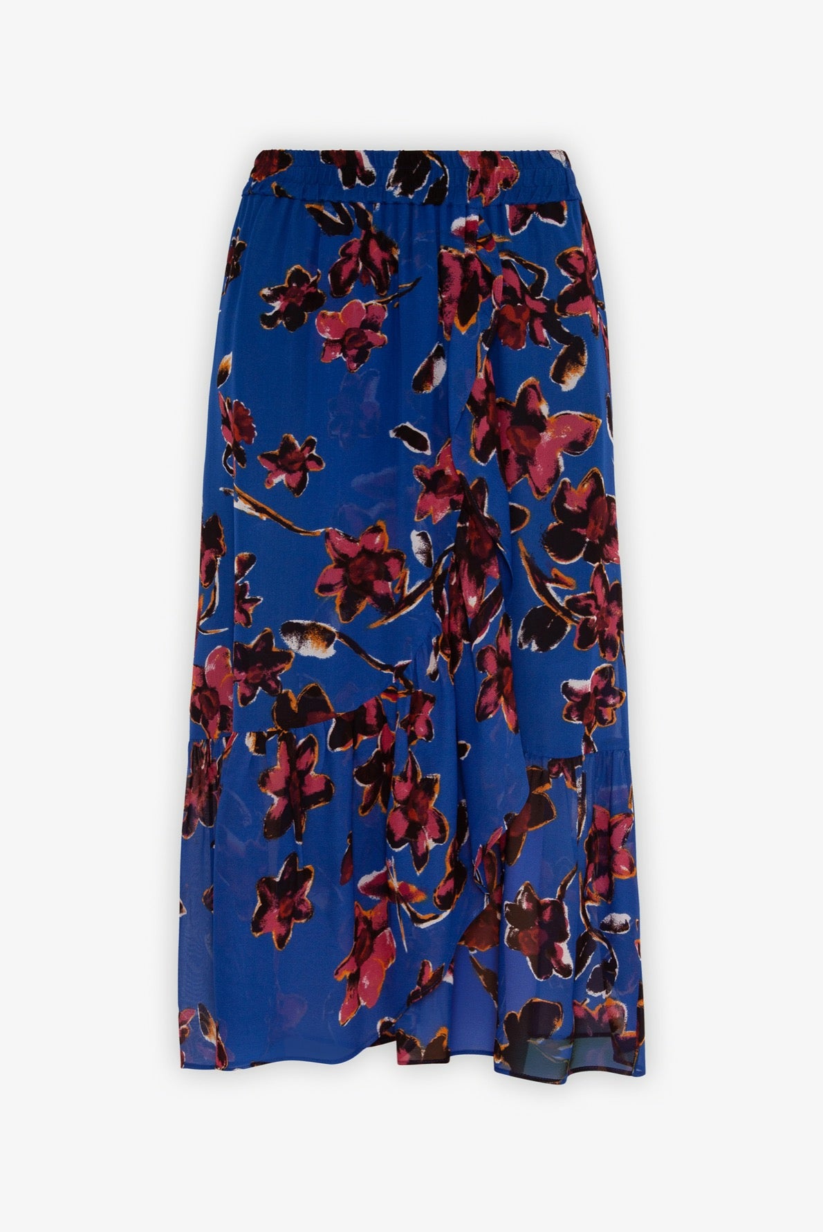 LICCIA - Jupe portefeuille imprimée à volants Faume - seconde main