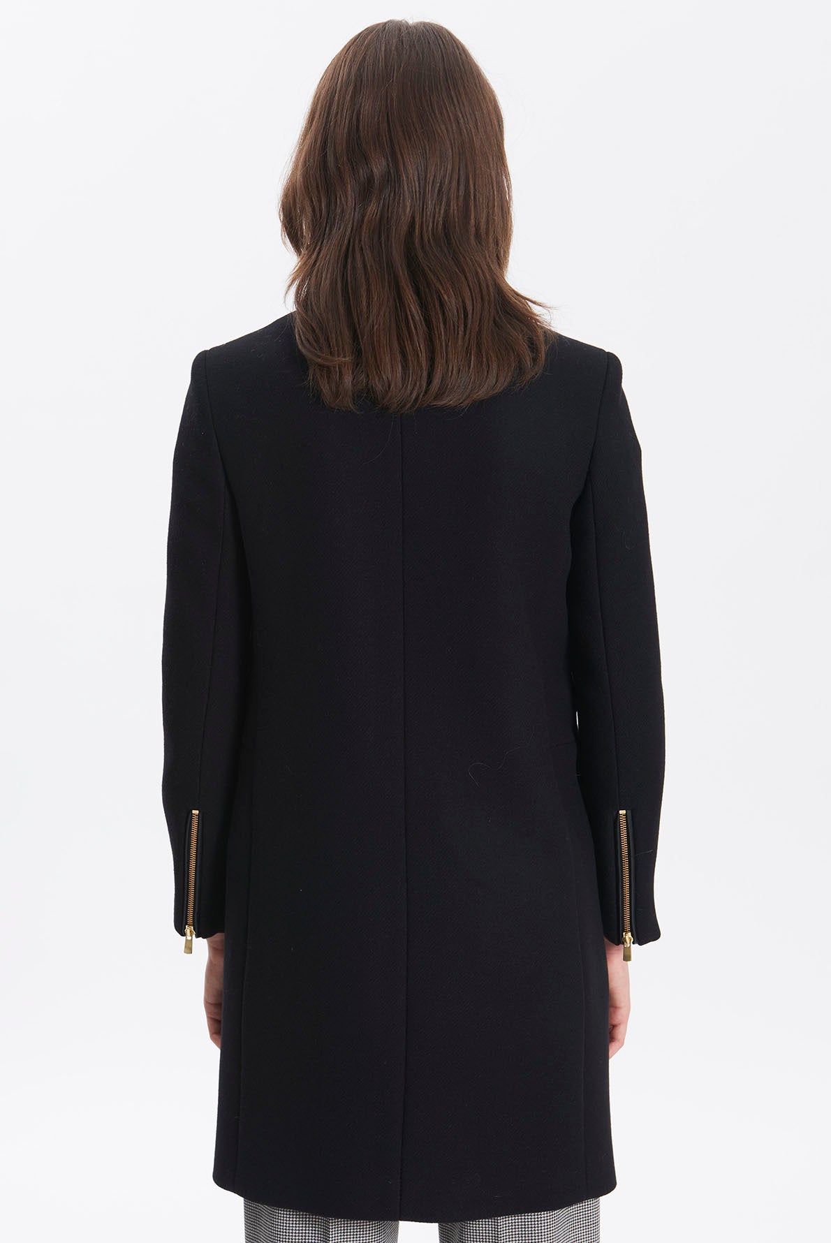 PHANIE - Manteau droit en laine vierge Faume - seconde main