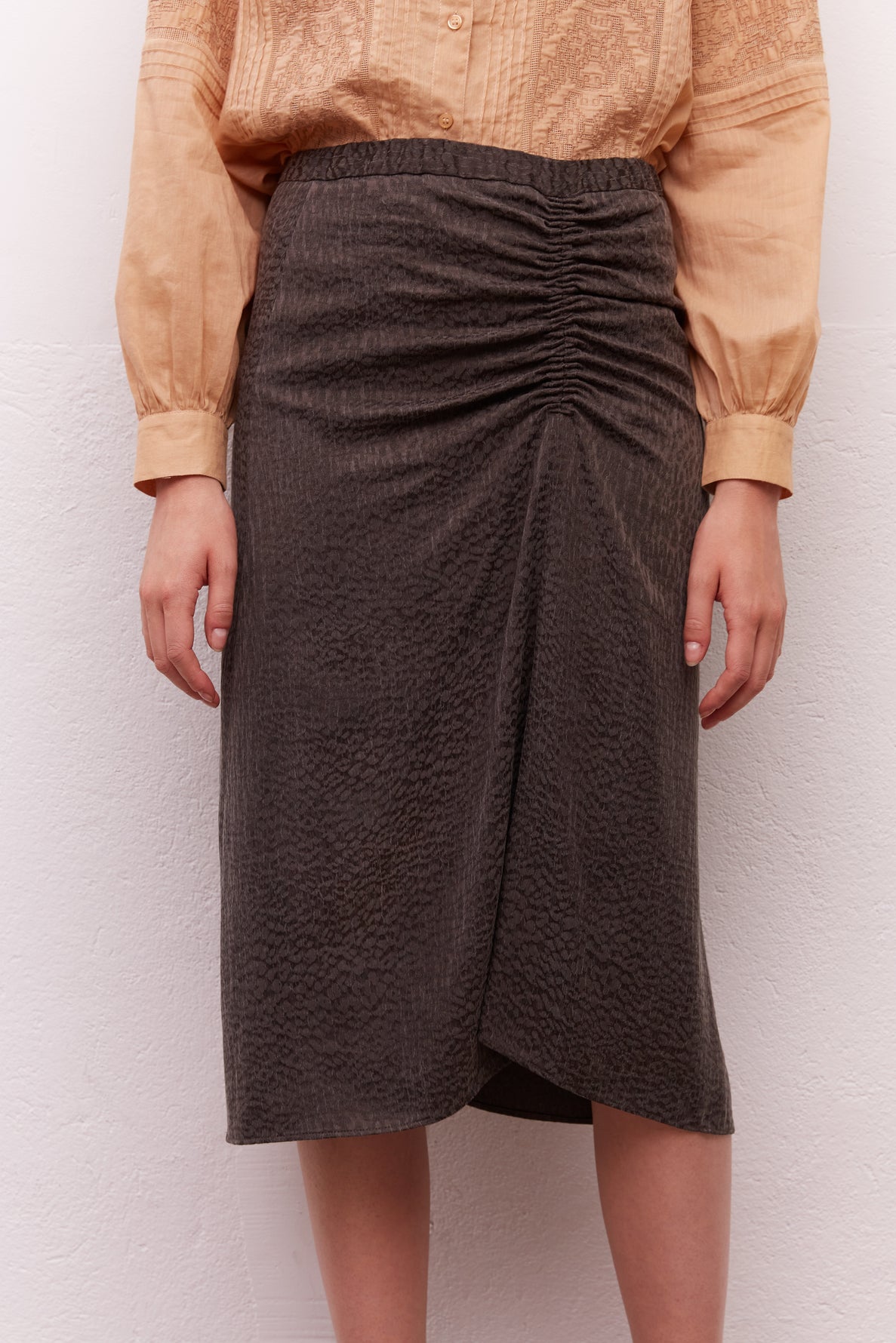 Jupe moirée à motif - BERTHILLE Faume - seconde main