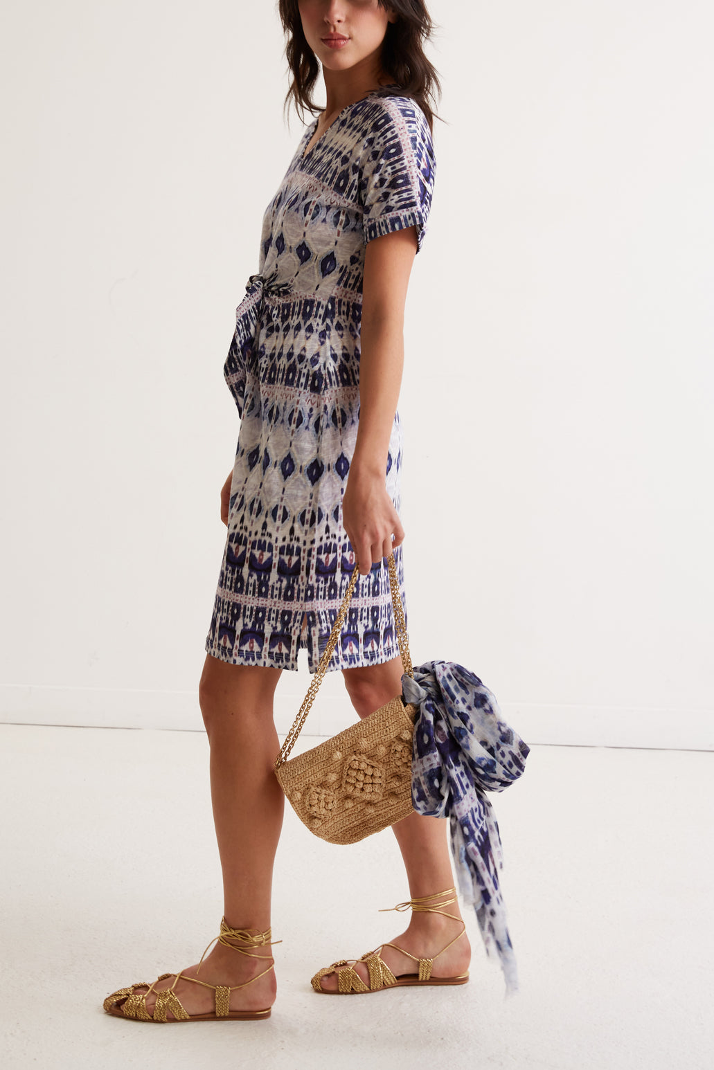 Robe à imprimé ethnique - JIMMY Faume - seconde main