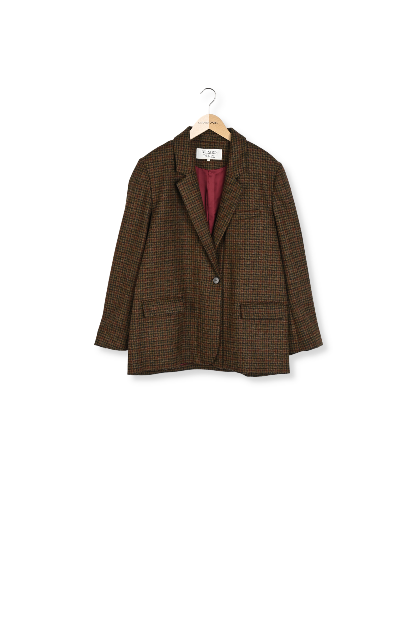 VIERA - Veste en laine à chevrons Faume - seconde main