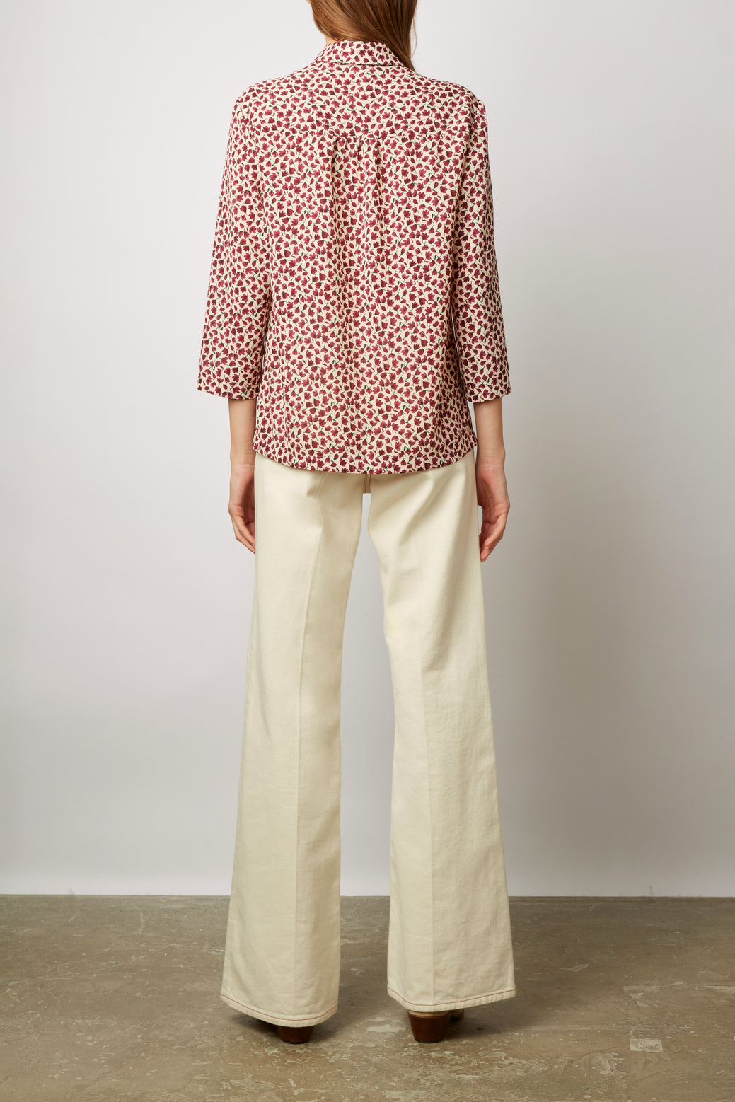 Chemise zippée à fleurs - CATHERINE Faume - seconde main