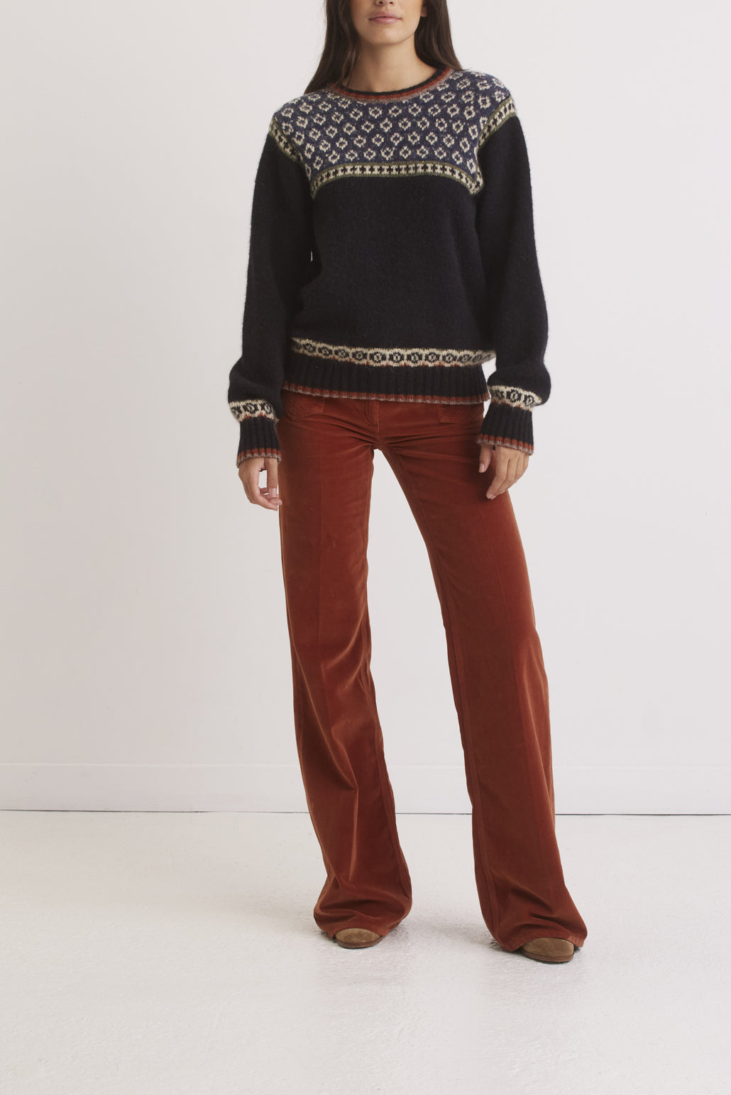 Pull folklorique en lainage doux - LAELLE Faume - seconde main