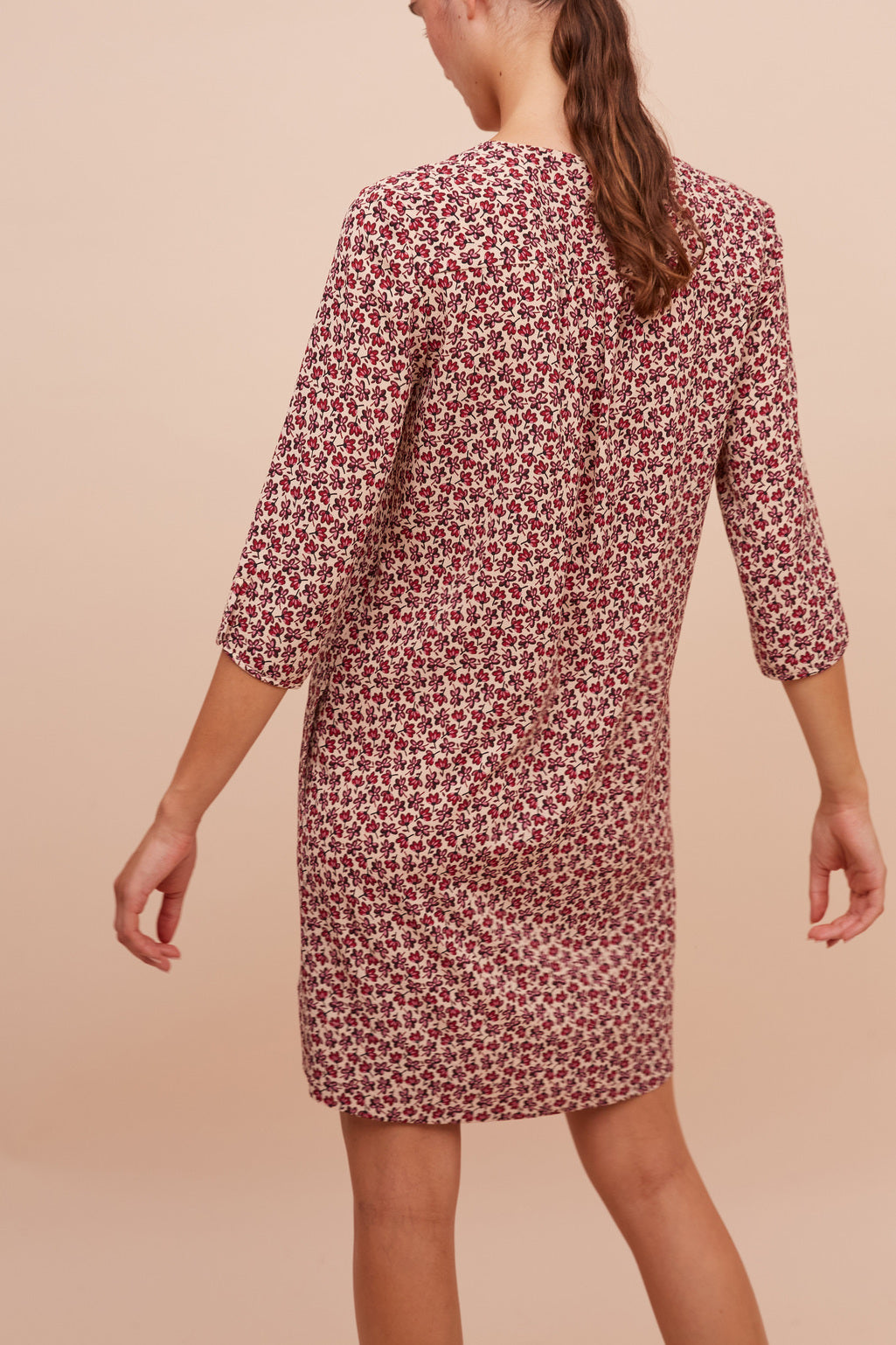 Robe fleurie avec encolure zippée - JAHLYA Faume - seconde main