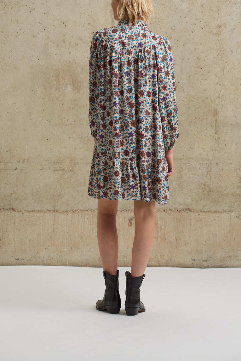 Robe courte à motif fleuri - JOHANA Faume - seconde main