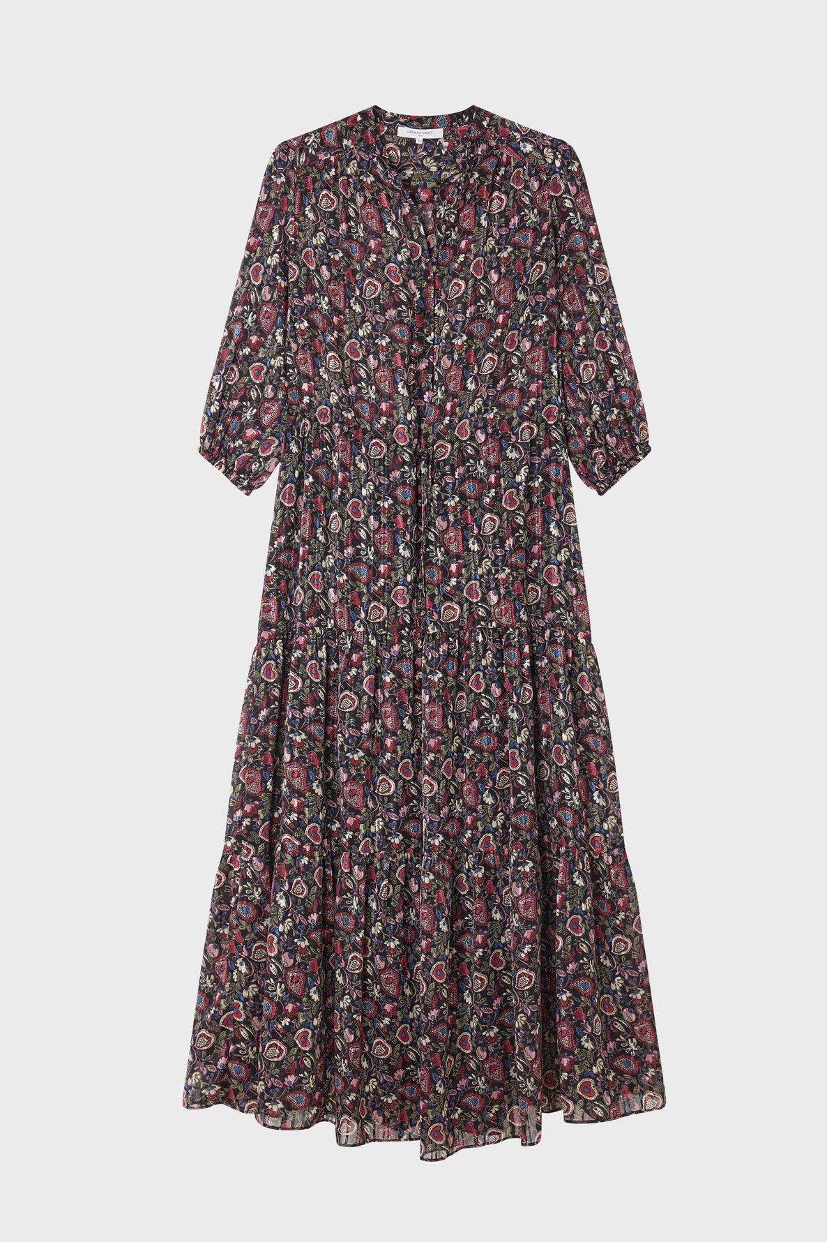 Robe bohème en mousseline lamée imprimée - JUANA Faume - seconde main