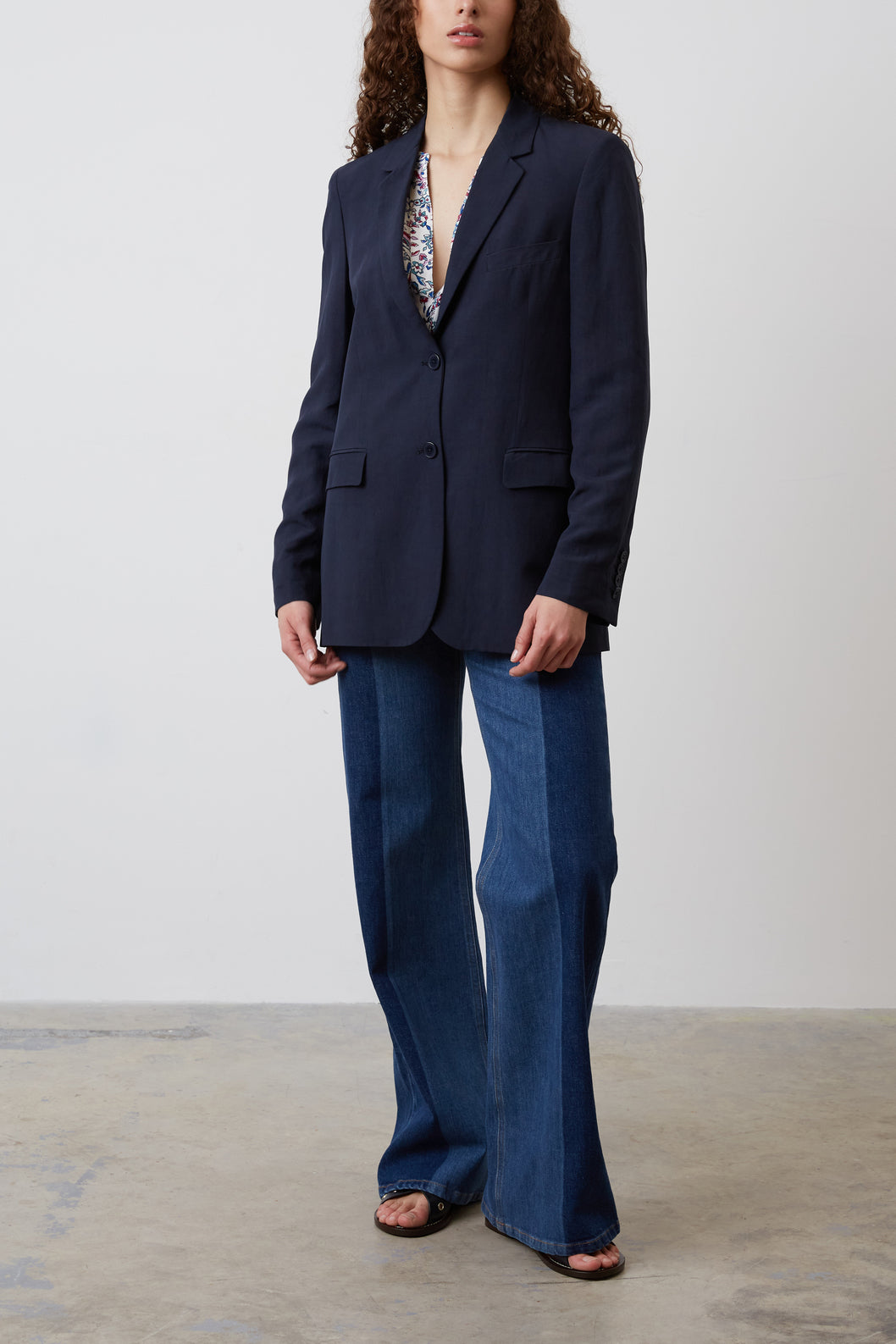 Veste de tailleur en lin mélangé - NATHIS Faume - seconde main