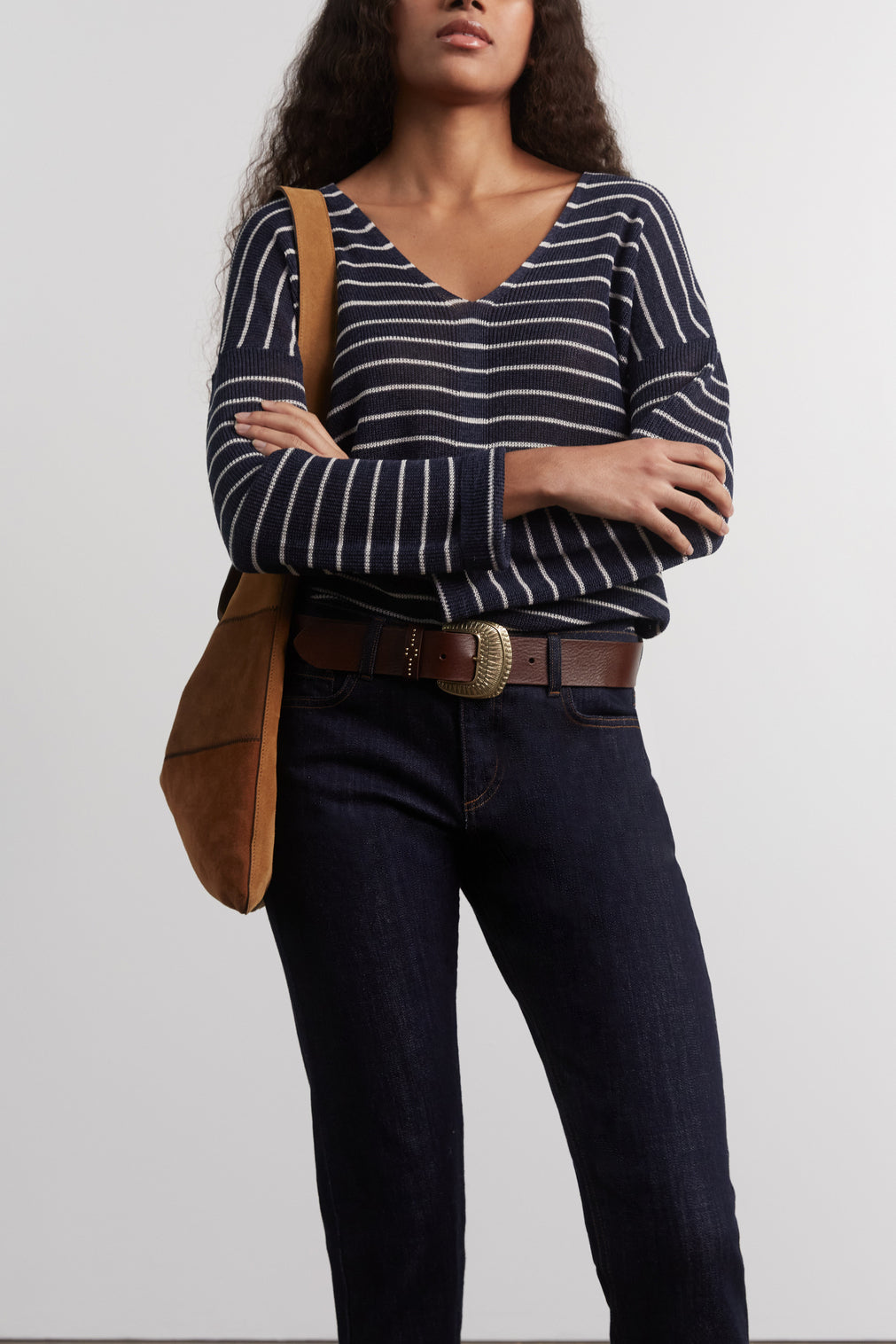 Pull rayé col V - LAELY Faume - seconde main