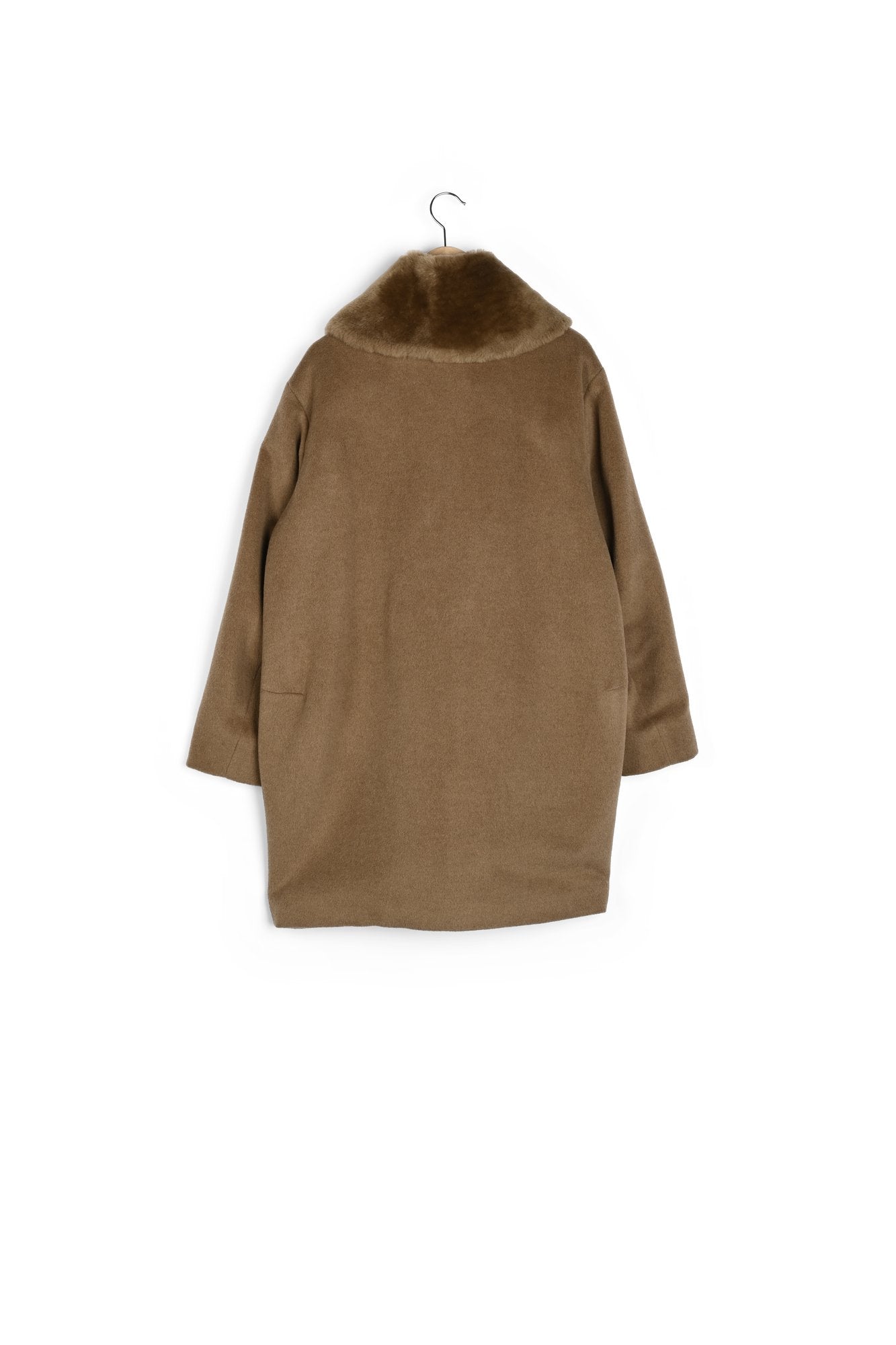 PEDRO - Manteau en laine vierge col amovible Faume - seconde main