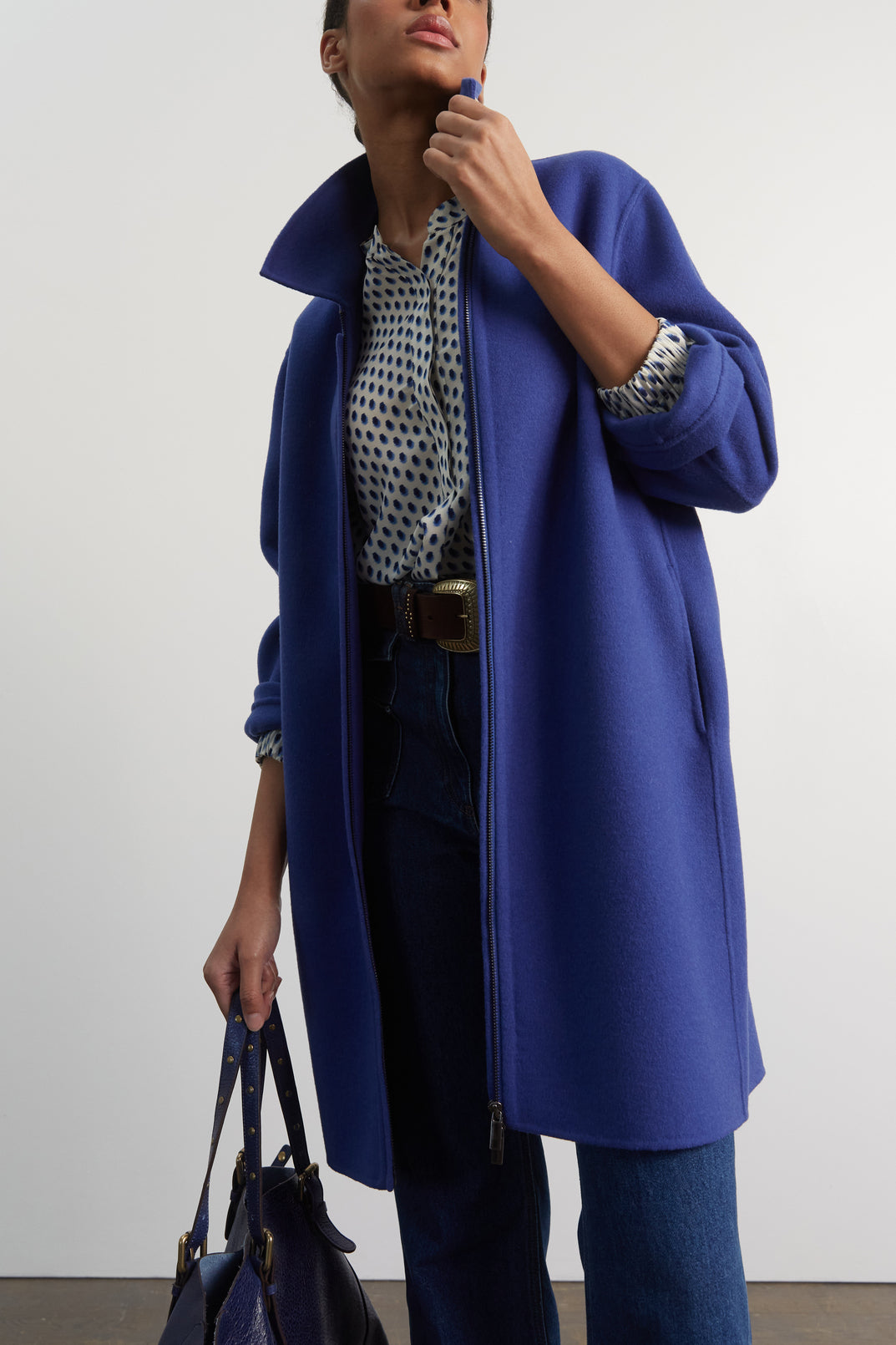 Manteau en laine zippé - SABELLE Faume - seconde main