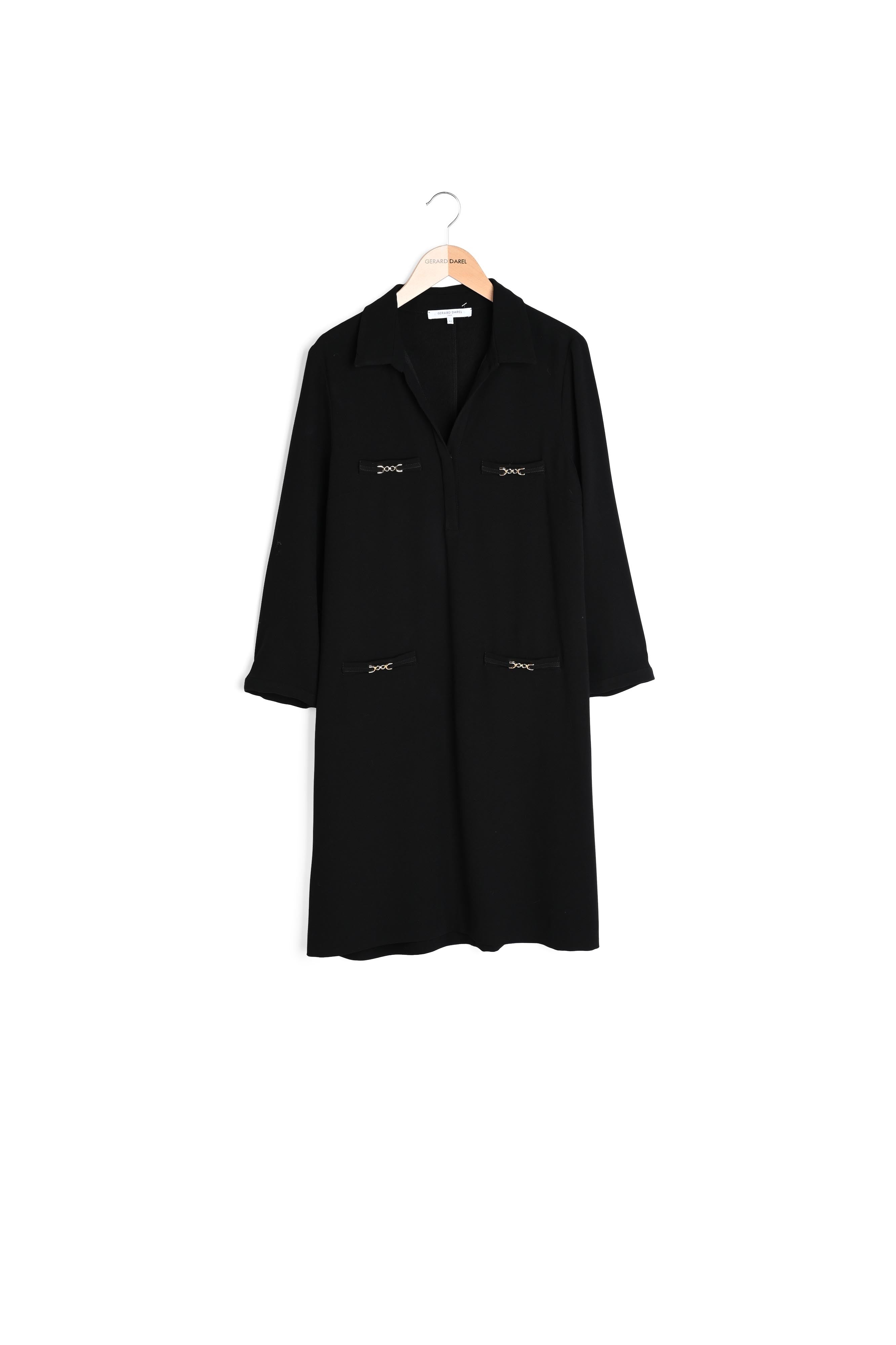 Robe droite ornée de mors dorés - JODY Faume - seconde main