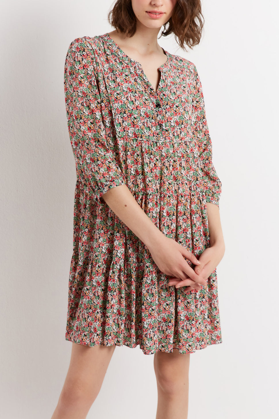 Robe fleurie à étages - JACOB Faume - seconde main